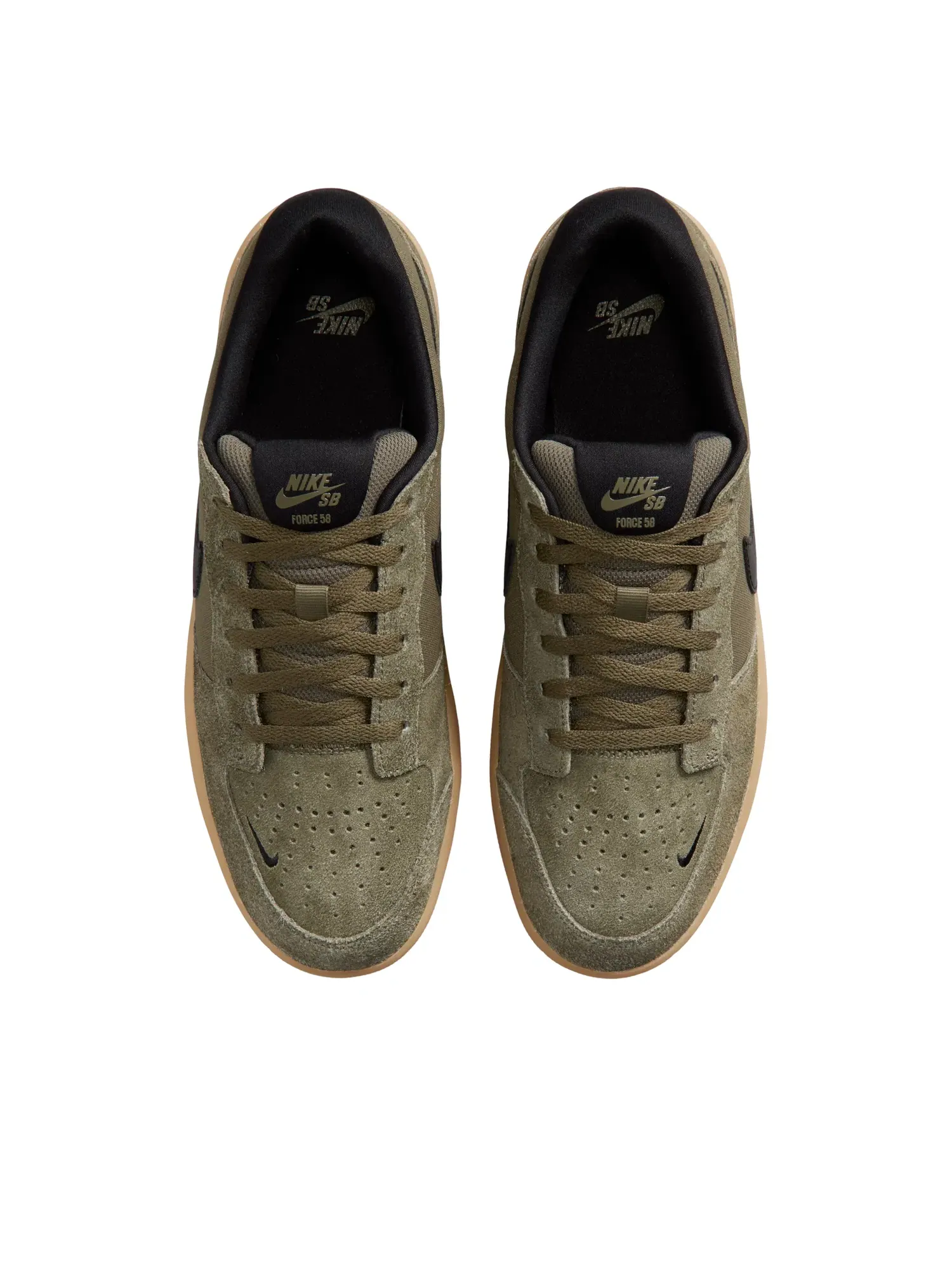 Мужские кроссовки для скейтбординга с замшевым верхом Nike SB Force 58 — изображение 2 из 6, оливковый зеленый