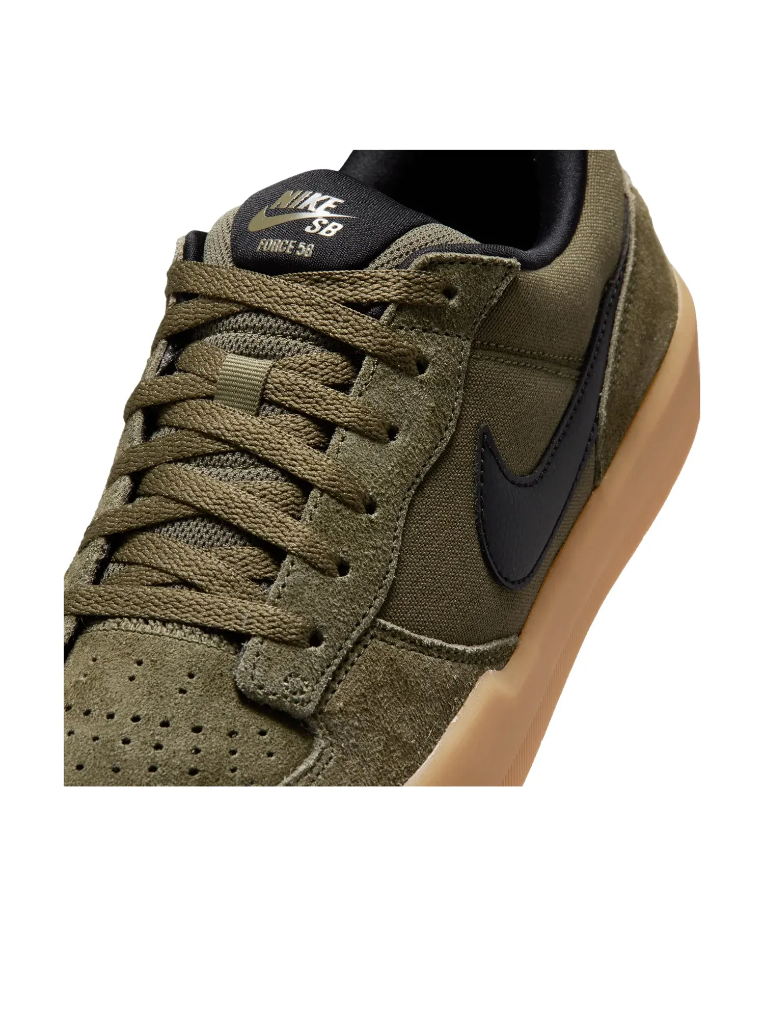 Мужские кроссовки для скейтбординга с замшевым верхом Nike SB Force 58 — изображение 5 из 6, оливковый зеленый