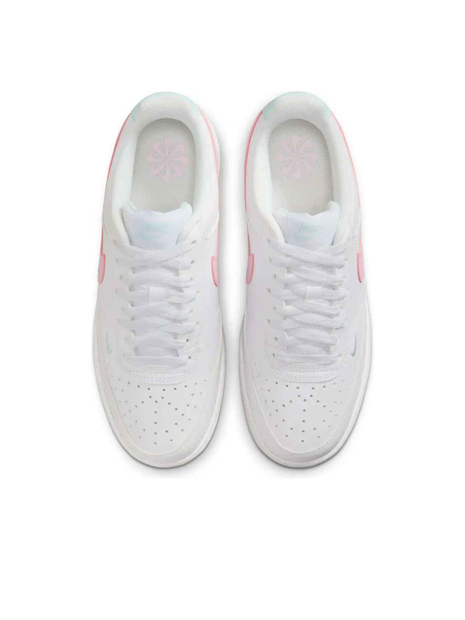 Женские кроссовки с низким верхом Nike Court Vision Low Next Nature 'White Pink' — изображение 2 из 6, белый