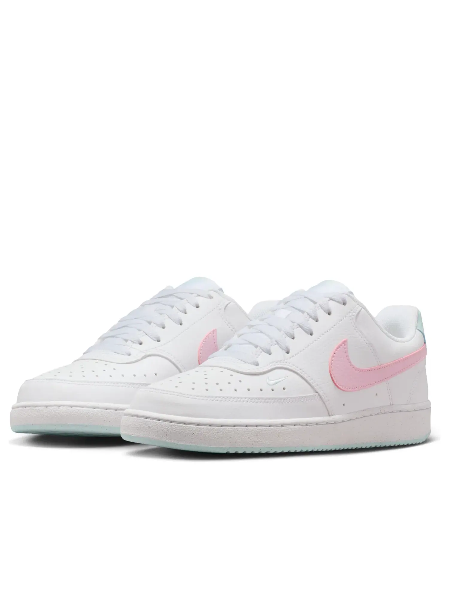 Женские кроссовки с низким верхом Nike Court Vision Low Next Nature 'White Pink' — изображение 4 из 6, белый