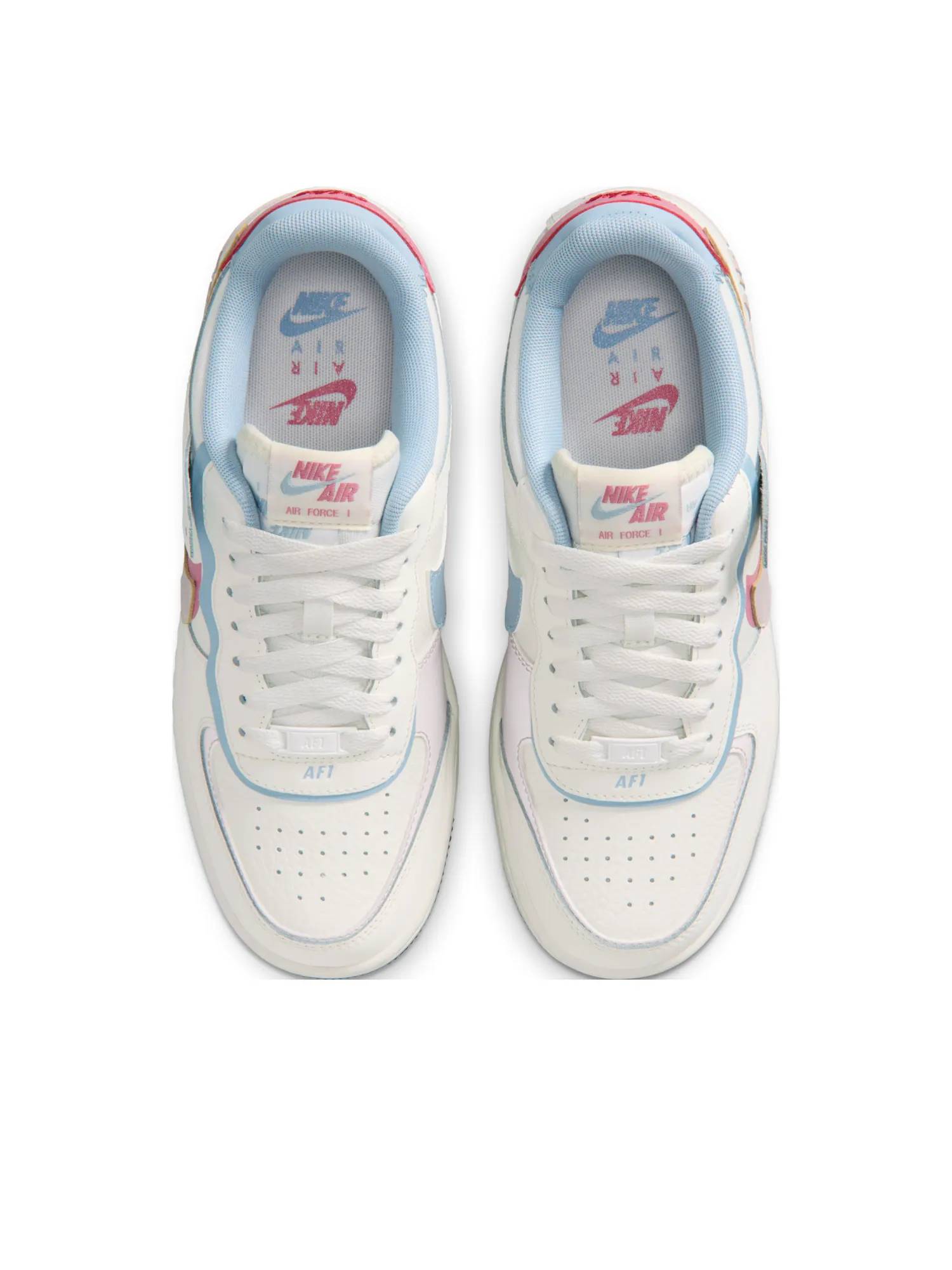 (WMNS) Nike Air Force 1 Shadow 'White Pink Blue' — изображение 2 из 7, белый/розовый/синий