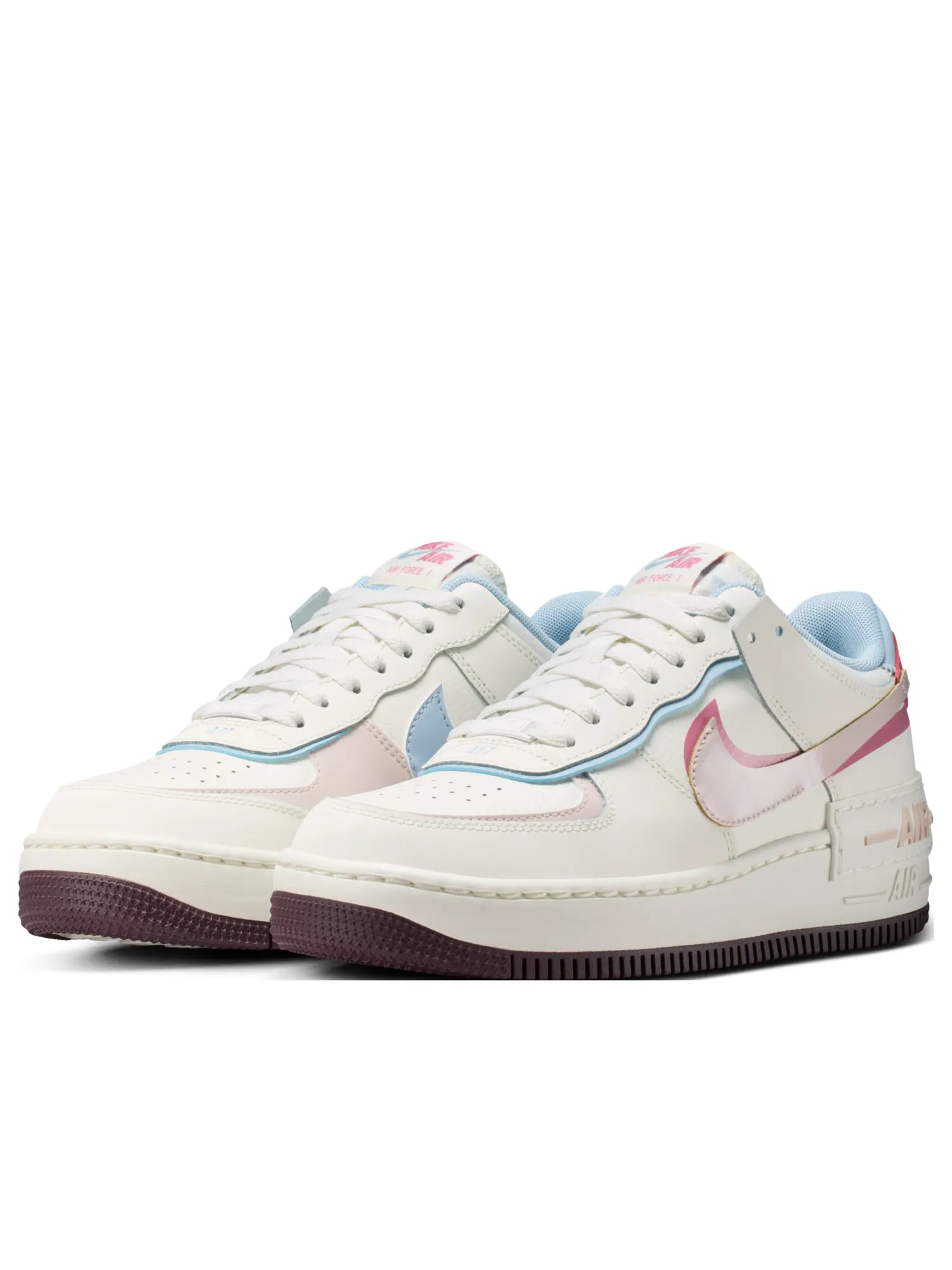 (WMNS) Nike Air Force 1 Shadow 'White Pink Blue' — изображение 4 из 7, белый/розовый/синий