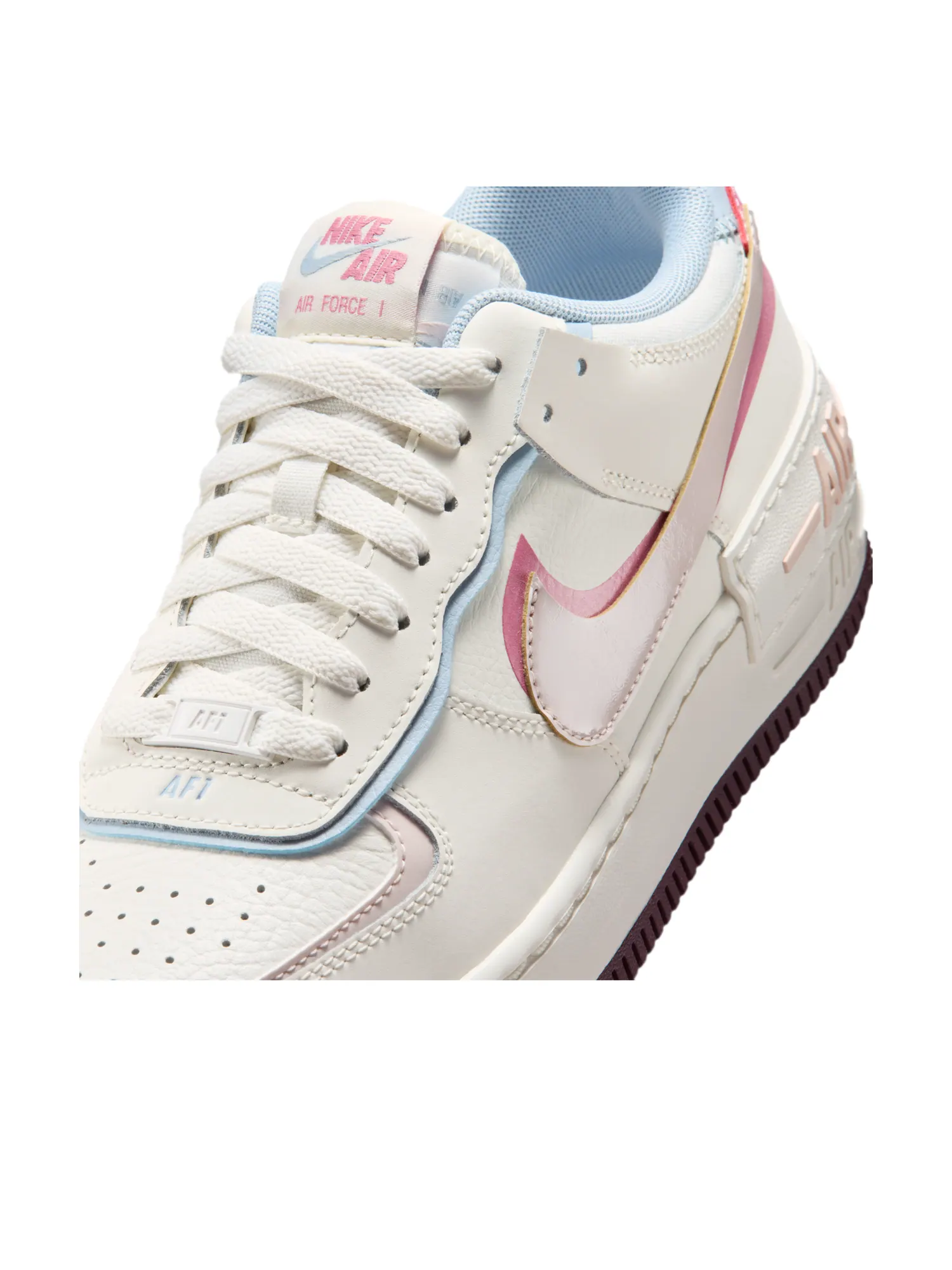 (WMNS) Nike Air Force 1 Shadow 'White Pink Blue' — изображение 5 из 7, белый/розовый/синий