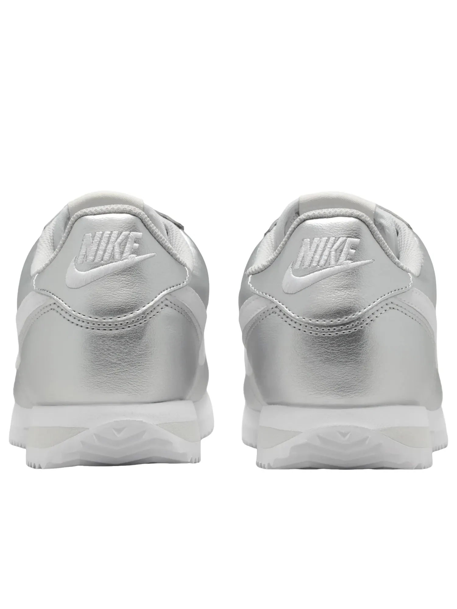 Кроссовки (WMNS) Nike Cortez 'Metallic Silver Grey Fog White' — изображение 3 из 6, серебряный
