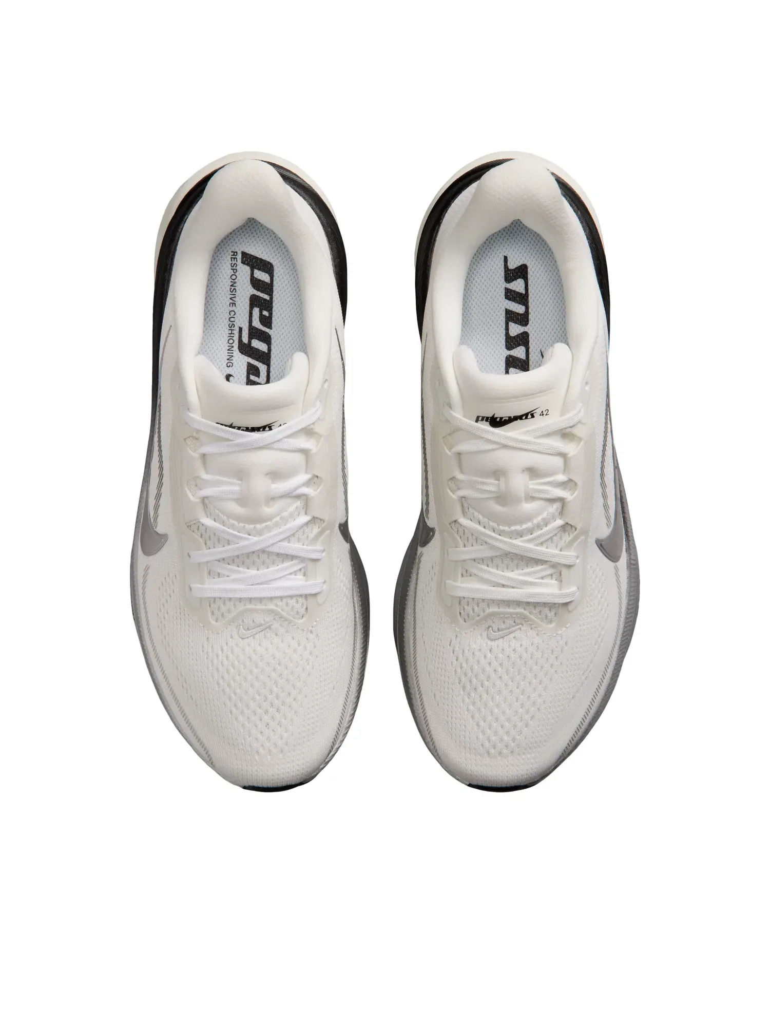 Женские кроссовки для бега с дышащим верхом Nike Air Zoom Pegasus 42 Summit White Metallic Silver — изображение 2 из 7, белый