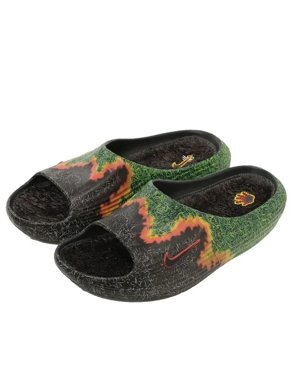 Шлепанцы Nike x Swoosh ReactX Rejuven8 Slide 'Touch Grass' IR0459-001 — изображение 2 из 6, черный