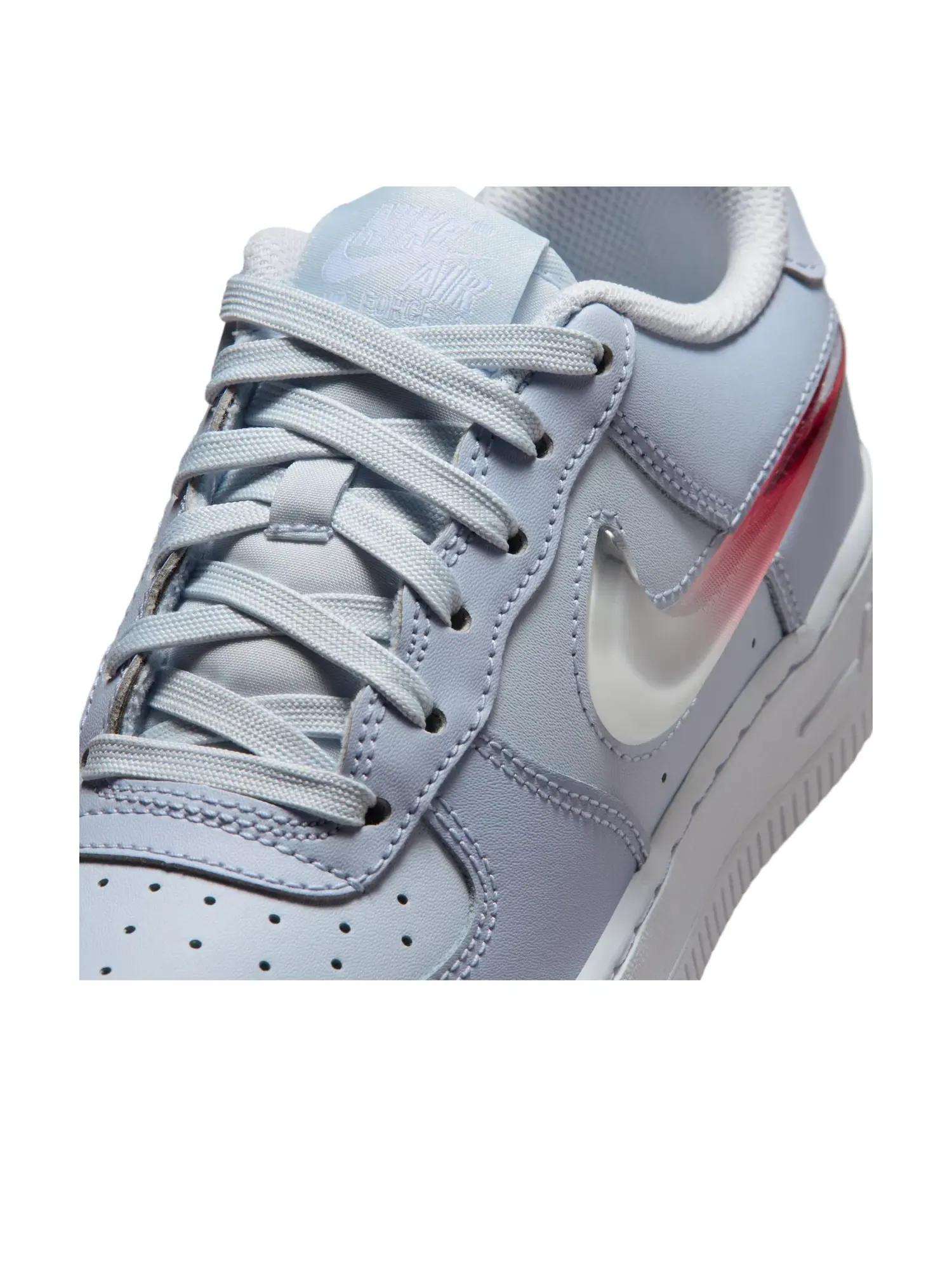 Детские кроссовки Nike Air Force 1 Football Grey Ghost Tropical Pink — изображение 6 из 7, серый