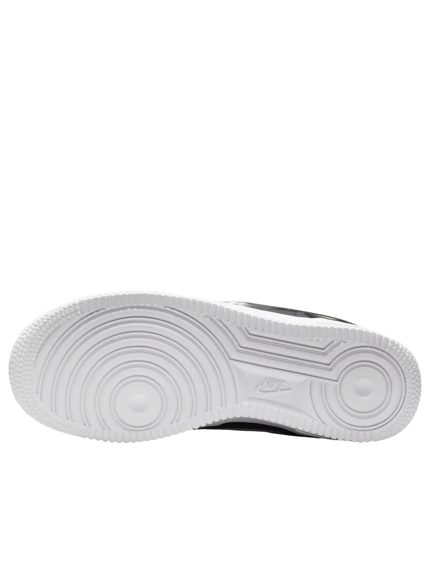 Детские кроссовки Nike Air Force 1 с кожаным верхом Dark Smoke Grey Black White — изображение 7 из 7, черный