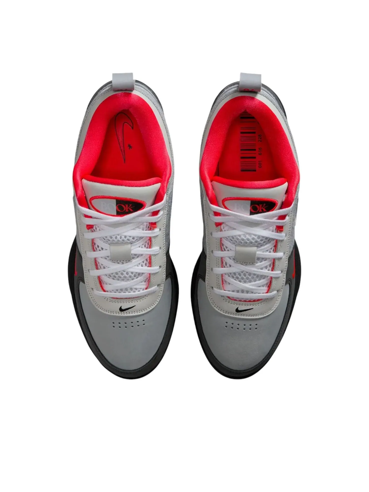 Кроссовки Nike Book 1 'Solar Red' — изображение 2 из 5, серый/серый