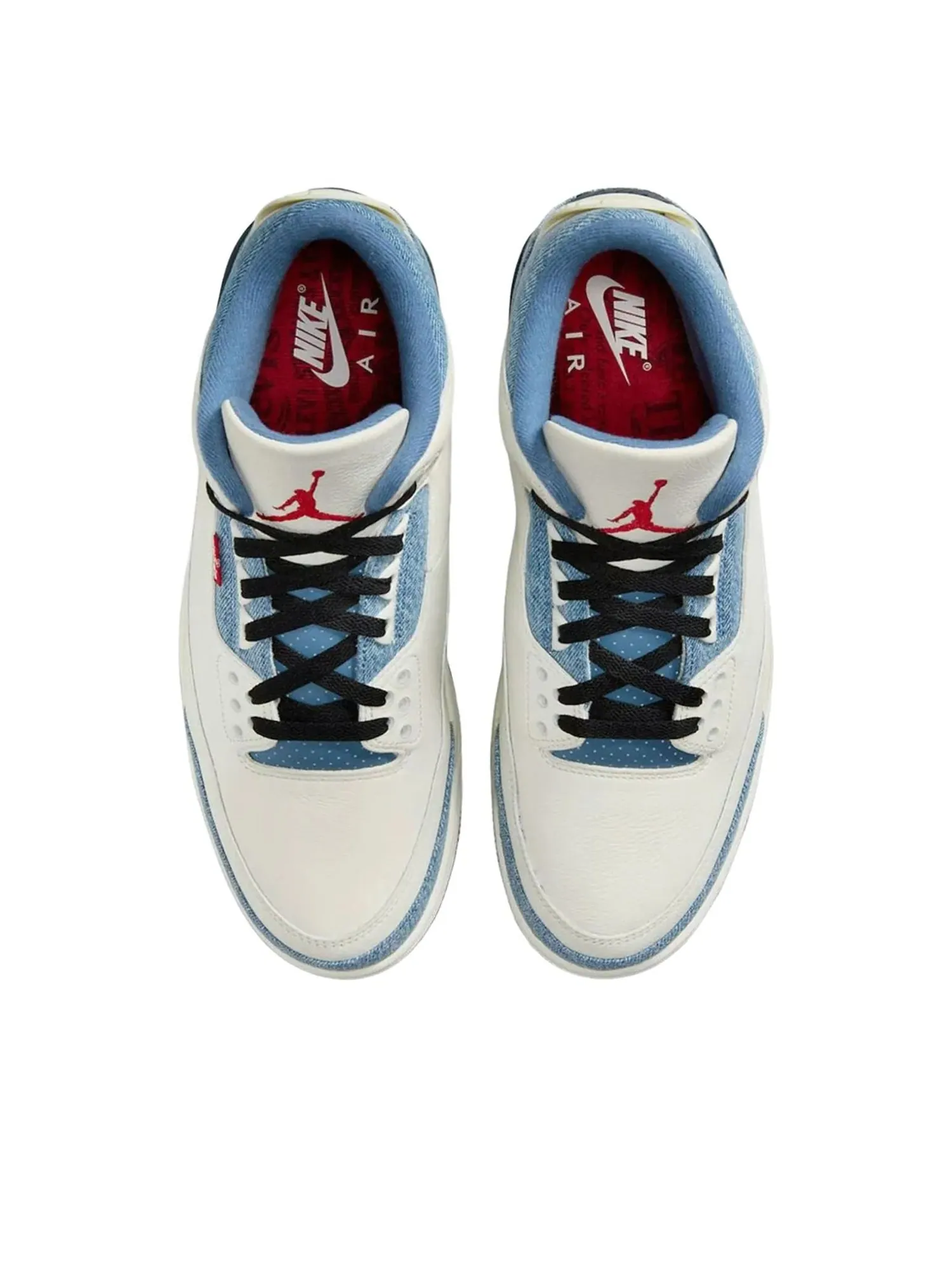 Кроссовки Air Jordan 3 Retro x Levi's 'All-Star' — изображение 3 из 6, джинсовый синий//красный