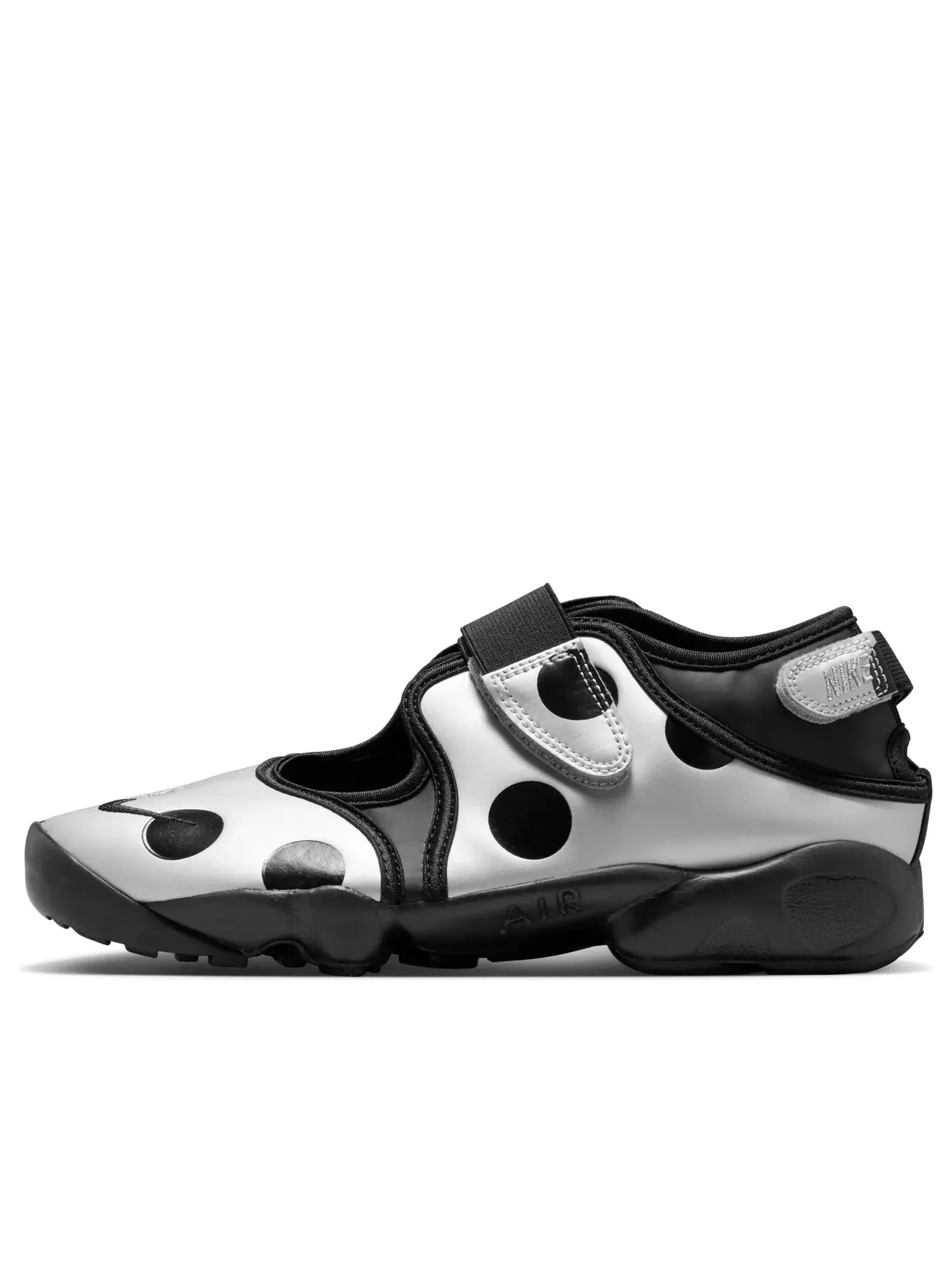 Кроссовки Nike Air Rift 'Polka Dots Black Metallic Silver' IR1226-001 — изображение 1 из 7, серебряный