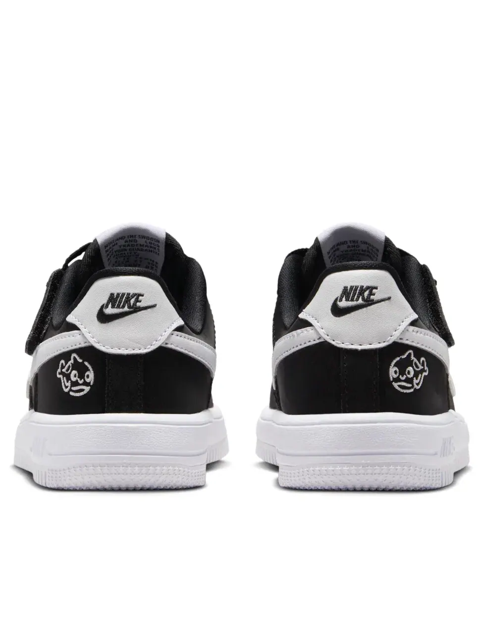 Детские кроссовки с шнуровкой Nike Air Force 1 Low Black White — изображение 3 из 6, черный