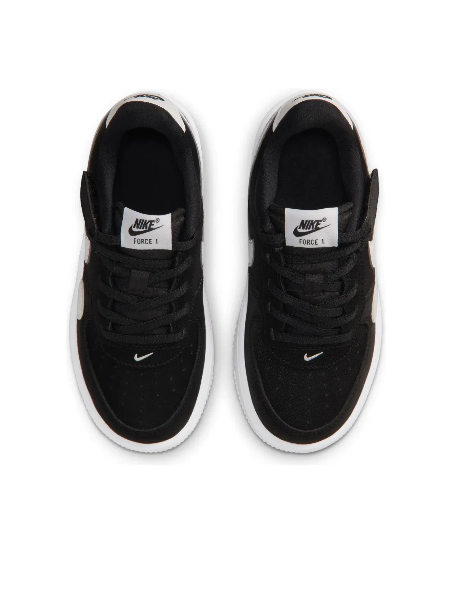 Детские кроссовки с шнуровкой Nike Air Force 1 Low Black White — изображение 4 из 6, черный