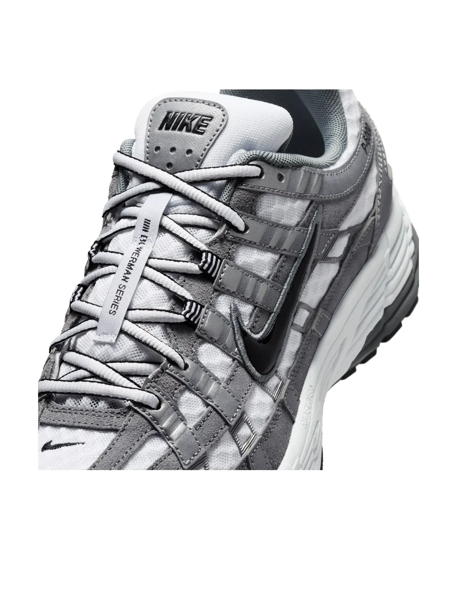 Кроссовки Nike P-6000 'White Metallic Cool Grey Black' IR2004-100 — изображение 6 из 7, серебряный