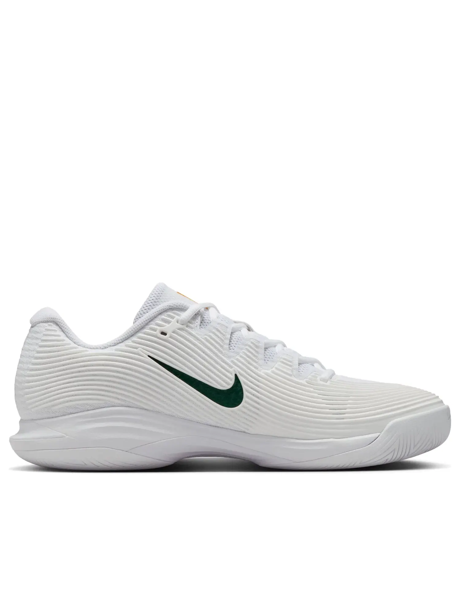 Мужские теннисные кроссовки с шнуровкой Nike Zoom Vapor 12 PRM White University Gold — изображение 2 из 7, белый