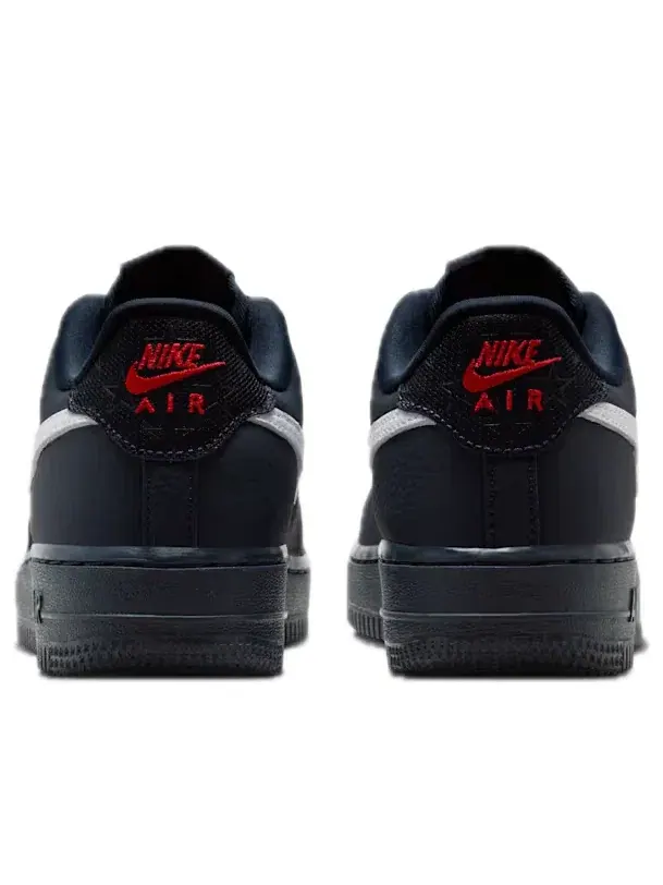 Детские кроссовки на шнуровке с кожаным верхом Nike Air Force 1 — изображение 3 из 6, черный