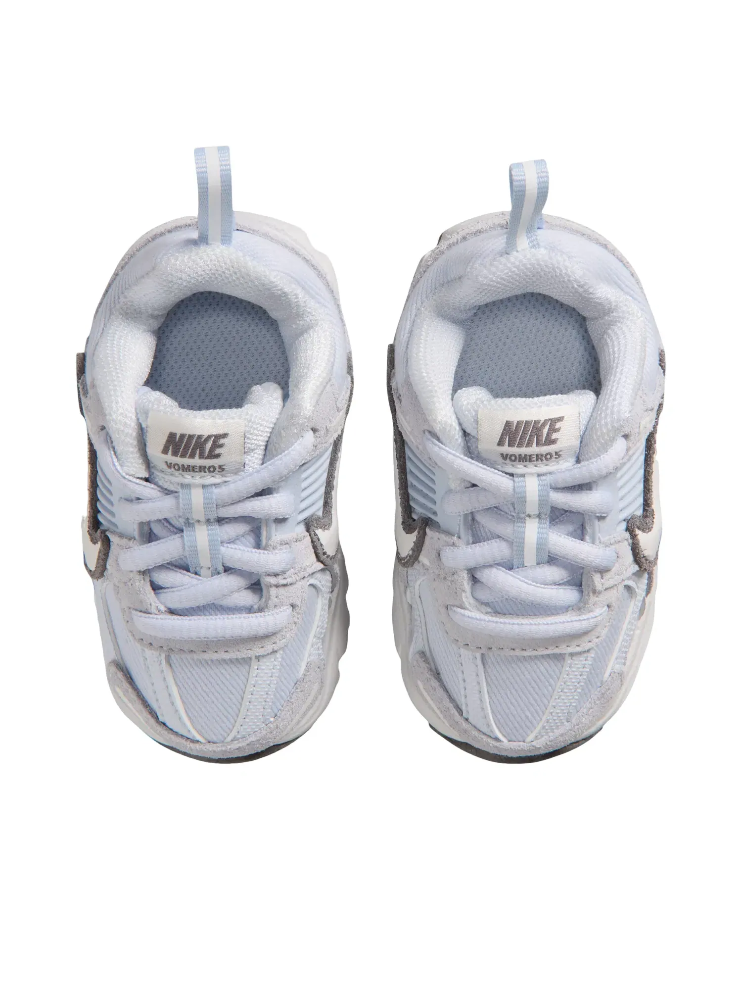Детские кроссовки для малышей с шнуровкой Nike Air Zoom Vomero 5 Football Grey Pencil Point — изображение 4 из 6, синий