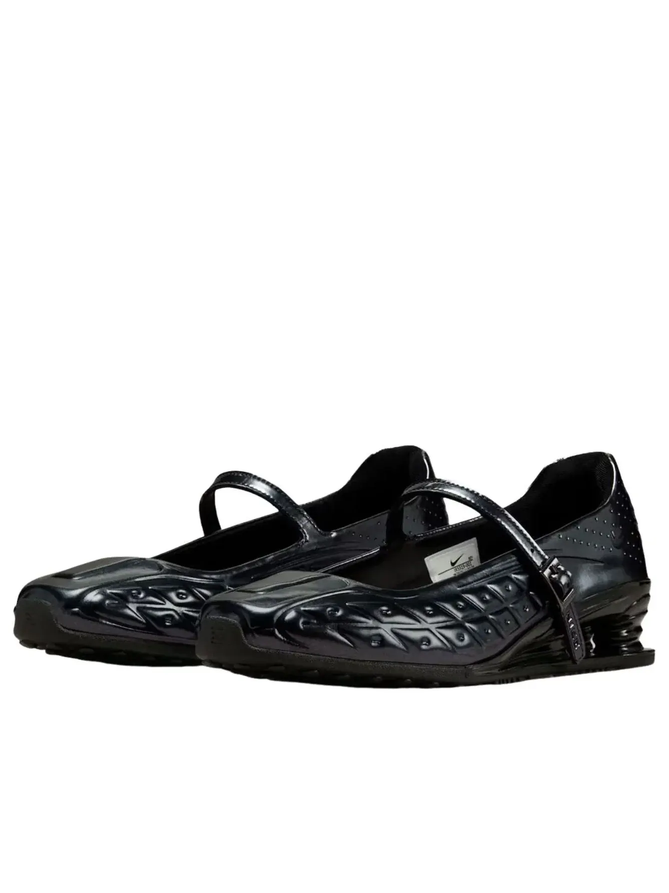 Кроссовки (WMNS) Nike x Naked Copenhagen Shox Z Calistra 'Black Off-White' — изображение 2 из 6, черный
