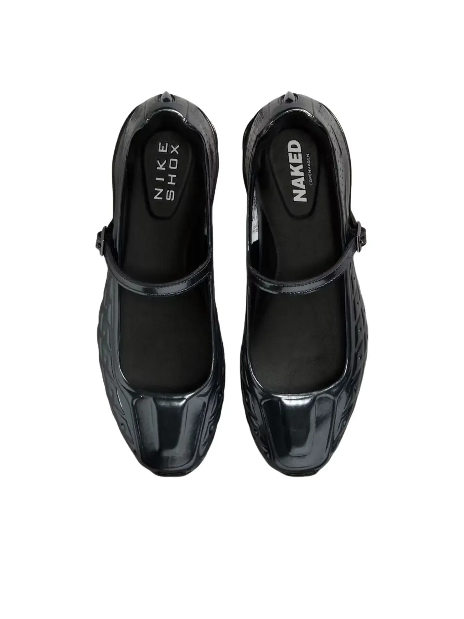 Кроссовки (WMNS) Nike x Naked Copenhagen Shox Z Calistra 'Black Off-White' — изображение 3 из 6, черный