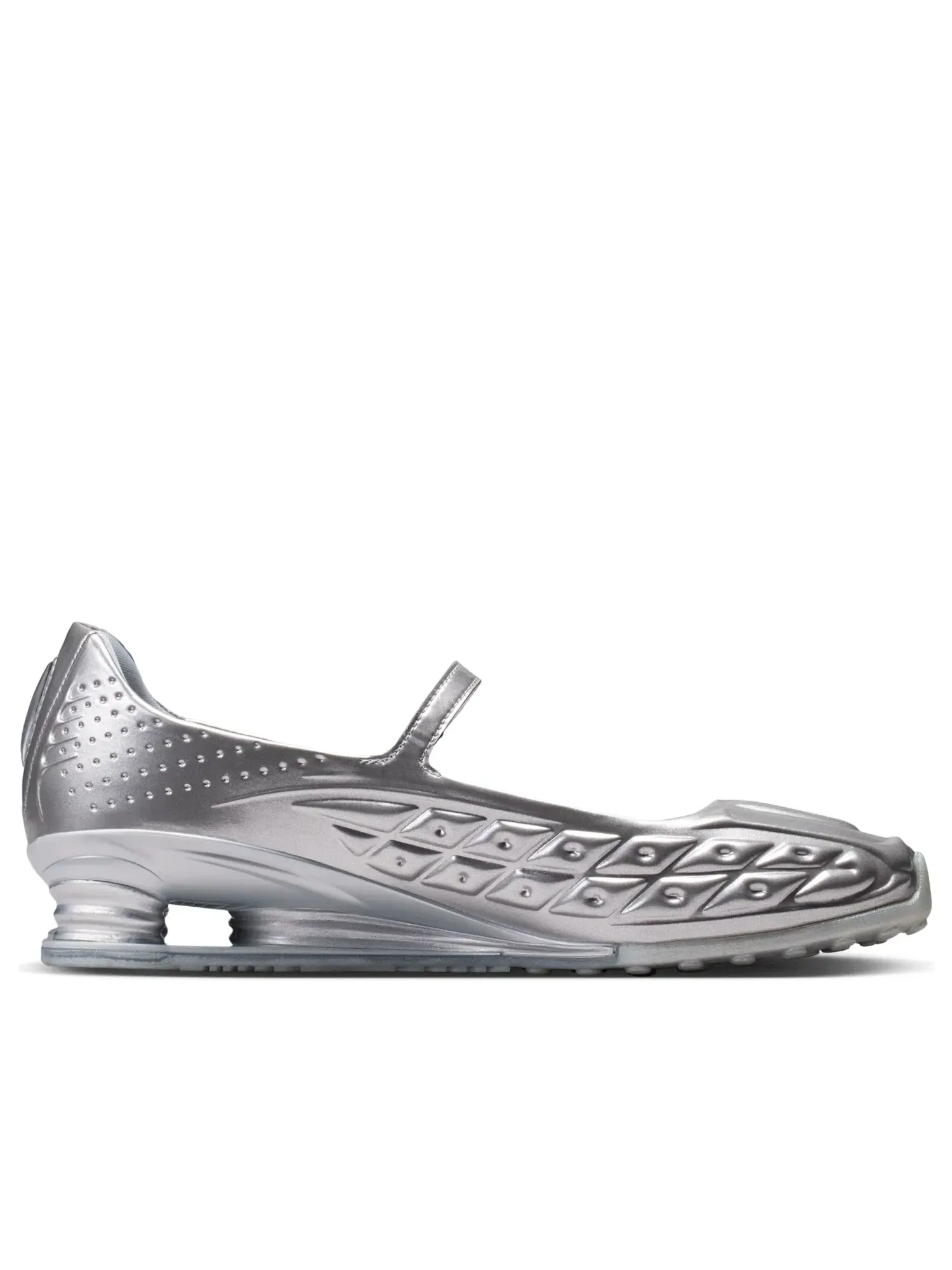 Женские кроссовки с амортизацией Nike Shox Z Calistra Metallic Silver — изображение 2 из 7, серебряный