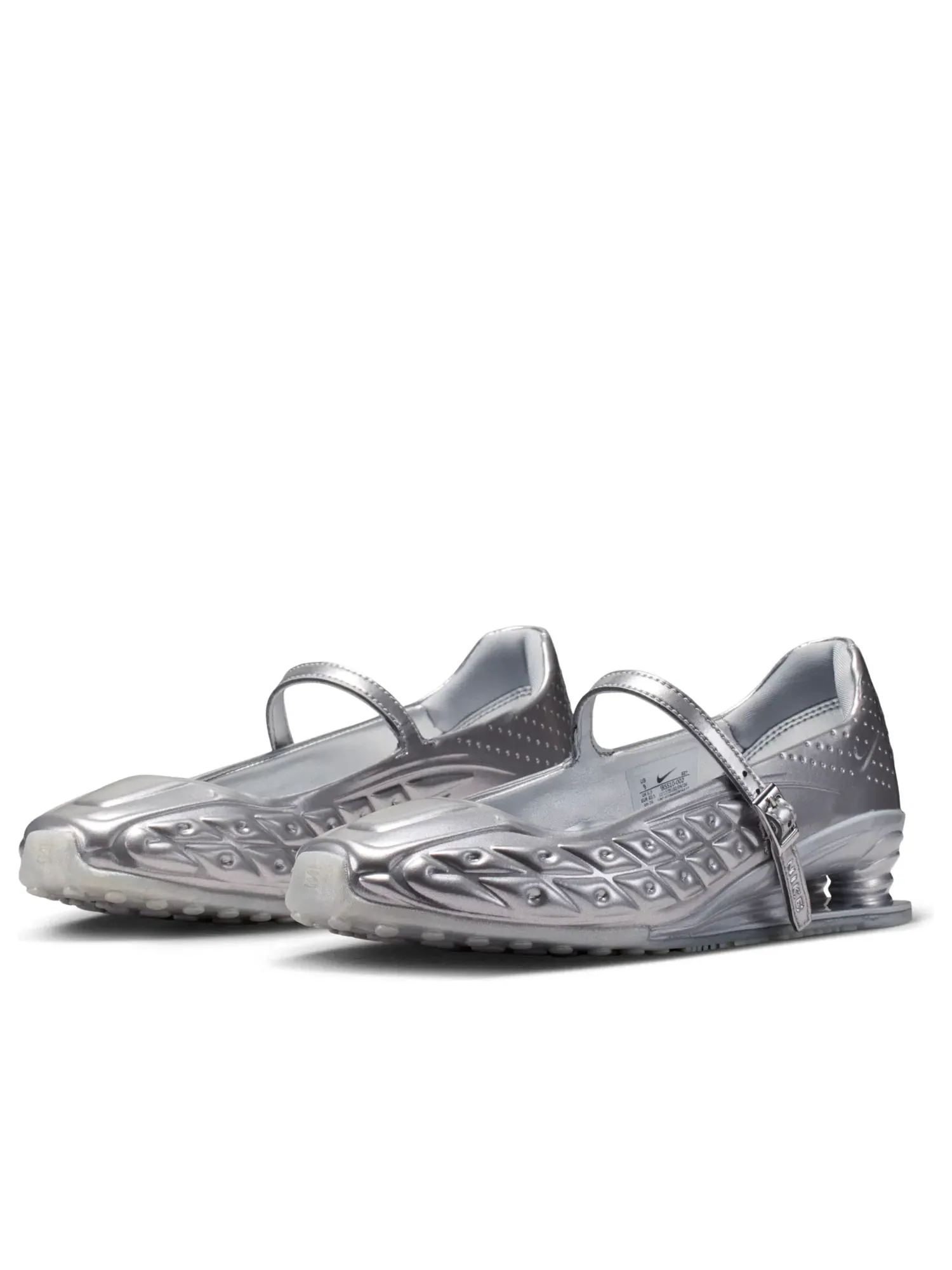 Женские кроссовки с амортизацией Nike Shox Z Calistra Metallic Silver — изображение 5 из 7, серебряный