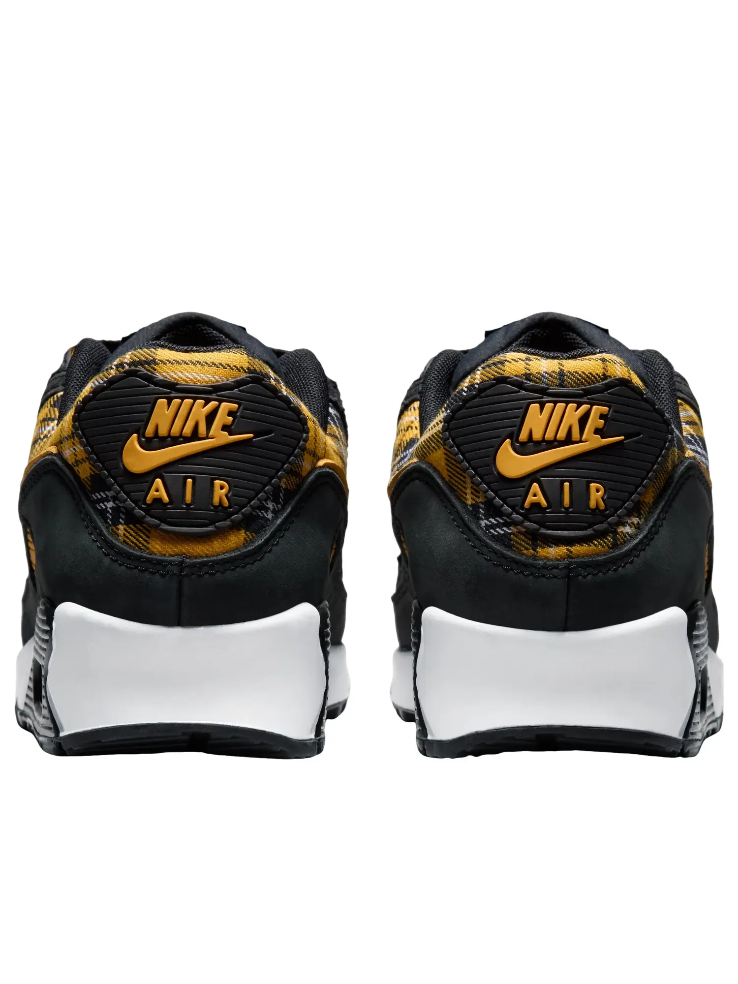 Женские кроссовки с принтом Air Max 90 Yellow Plaid Nike — изображение 3 из 6, черный