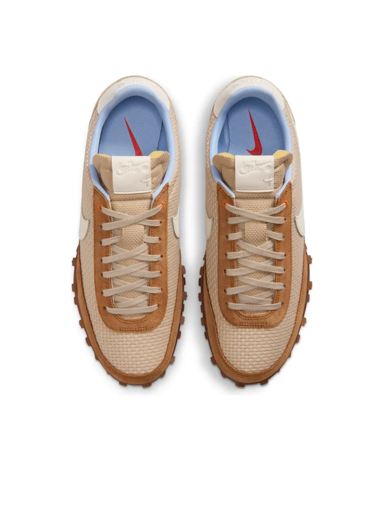 Мужские кроссовки с текстильным верхом Waffle Racer 26 Nike — изображение 4 из 6, бежевый