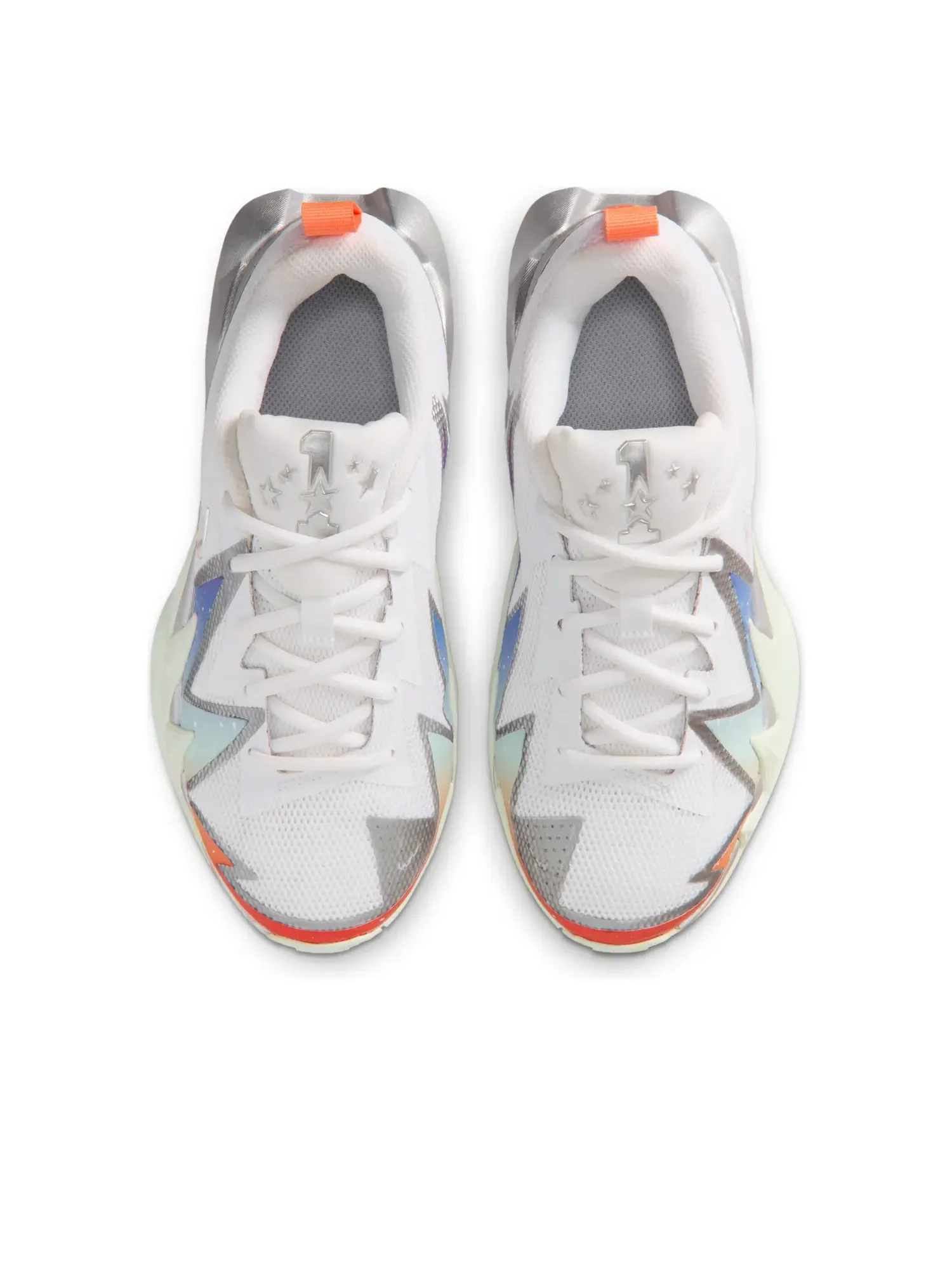 Кроссовки (GS) Nike S.T. Dynamite 'White Metallic Silver Orange' — изображение 2 из 6, белый
