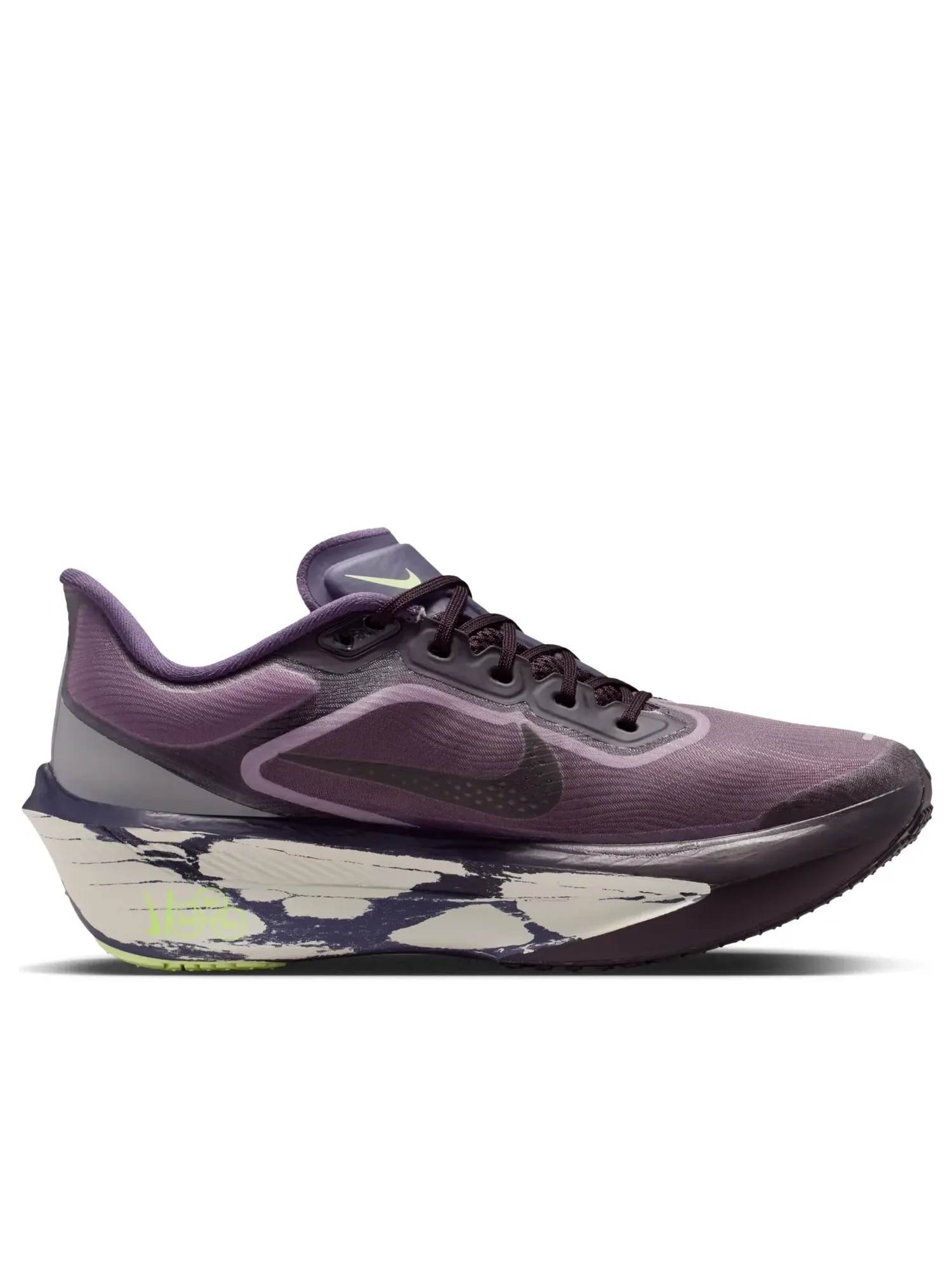 Кроссовки (WMNS) Nike Zoom Fly 6 'Burgundy Ash Barely Volt' — изображение 2 из 6, фиолетовый