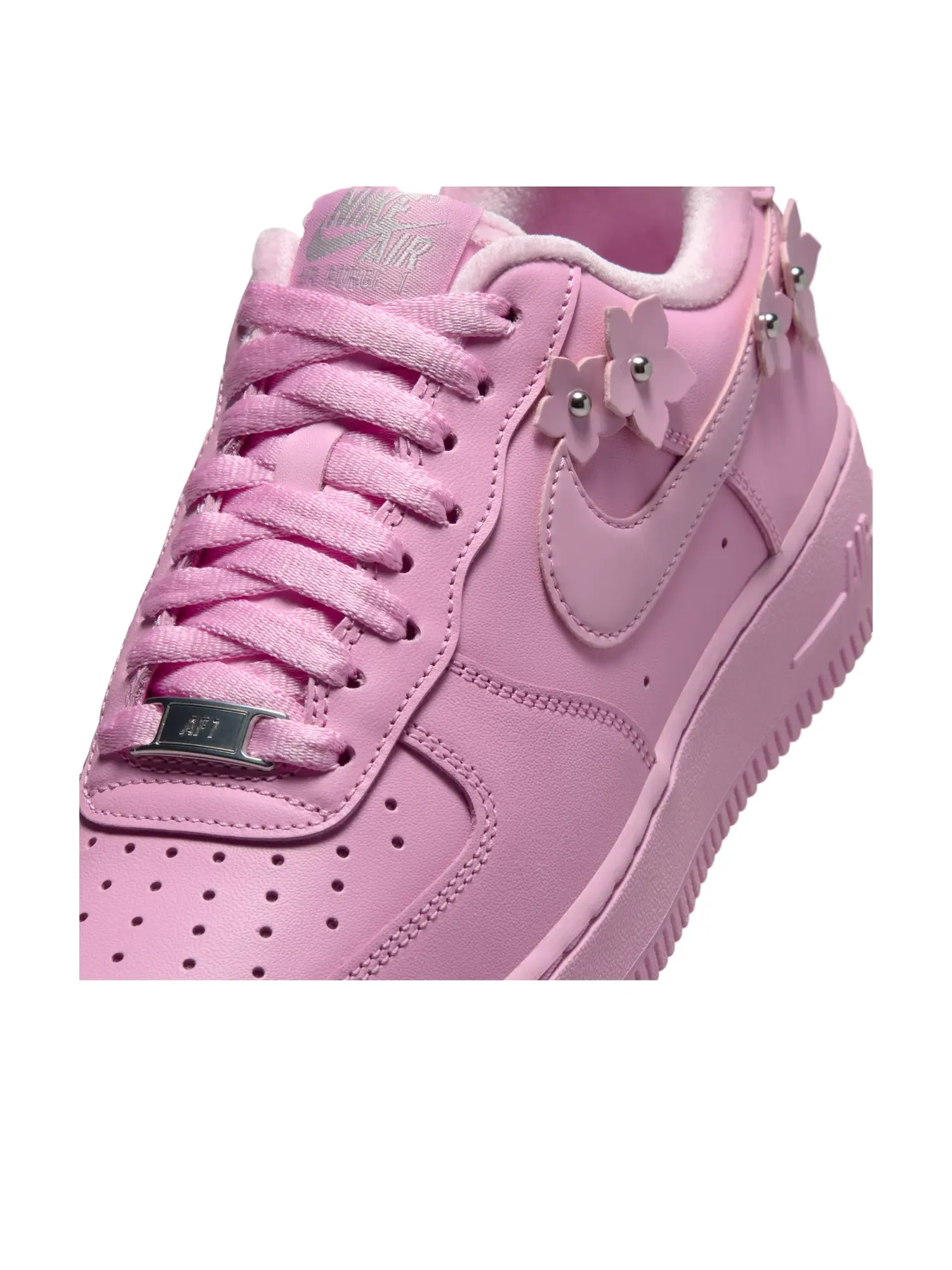 Женские кроссовки с кожаным верхом Air Force 1 '07 Florette - Pink Nike — изображение 6 из 7, розовый