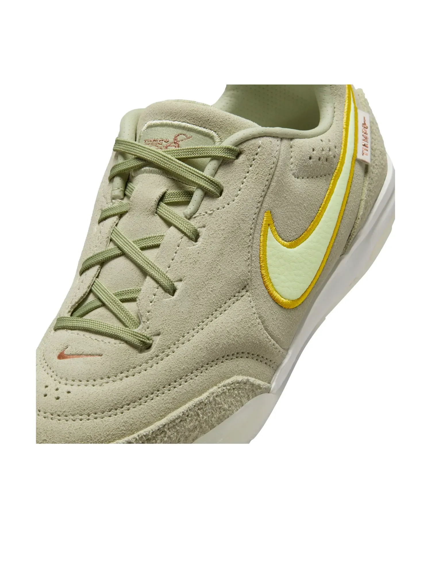 Кроссовки (GS) Nike Jr. Tiempo Streetgato LE 'Olive Aura Light Liquid Lime' — изображение 5 из 6, оливковый зеленый