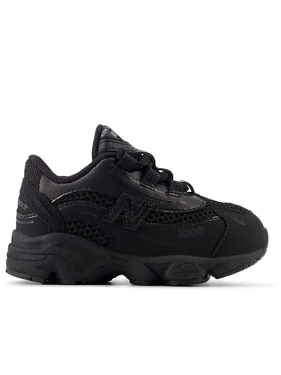 (TD) New Balance 1000 Bungee Lace 'Triple Black' — изображение 2 из 5, черный