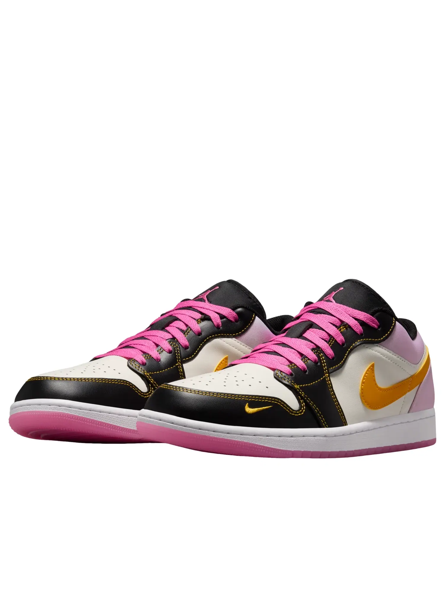 Кроссовки Air Jordan 1 Low SE 'Black Pinksicle University Gold' IV2442-010 — изображение 4 из 7, розовый