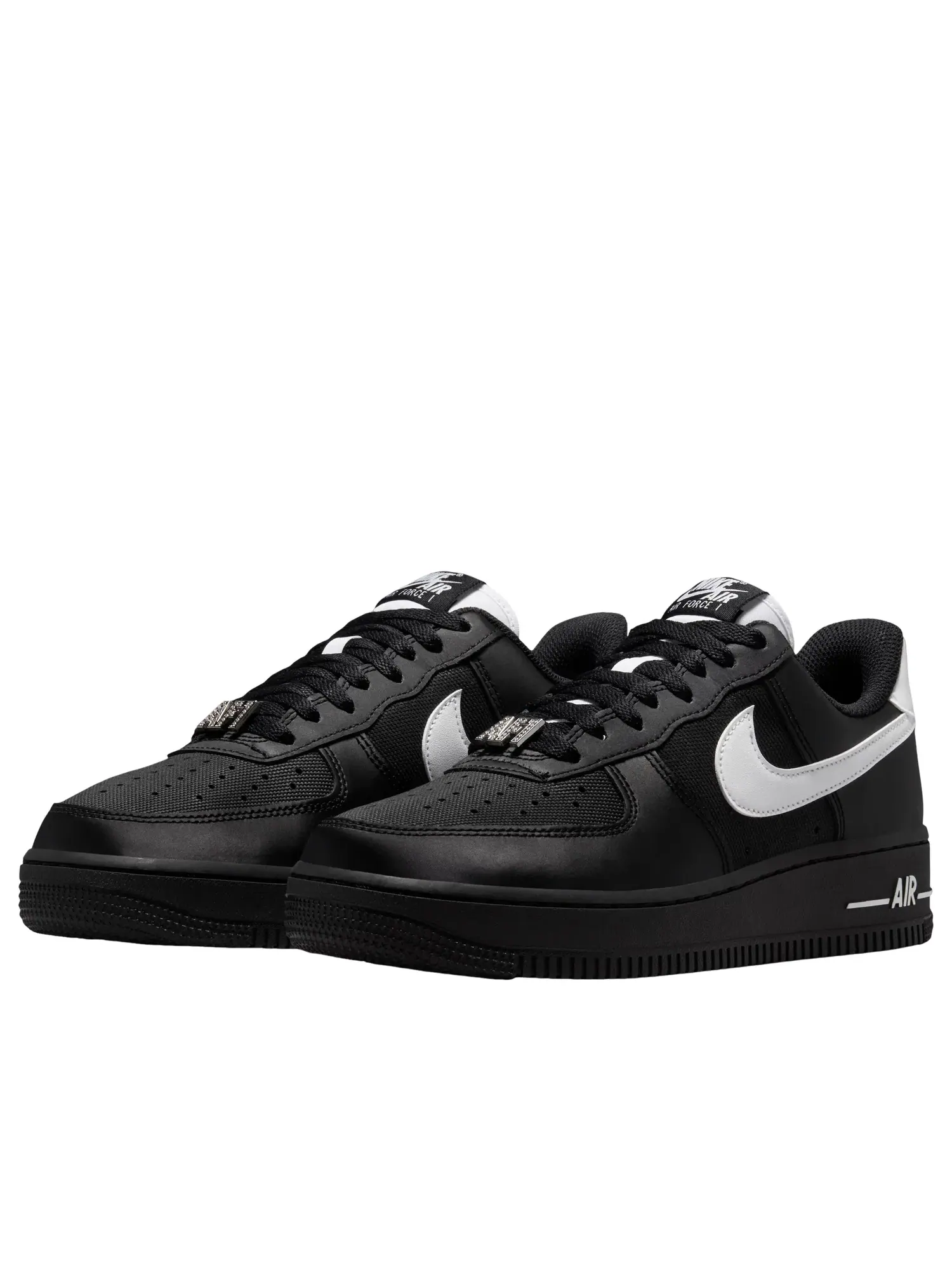 Женские кроссовки с кожаным верхом Nike Air Force 1 '07 SE Black White — изображение 5 из 7, черный