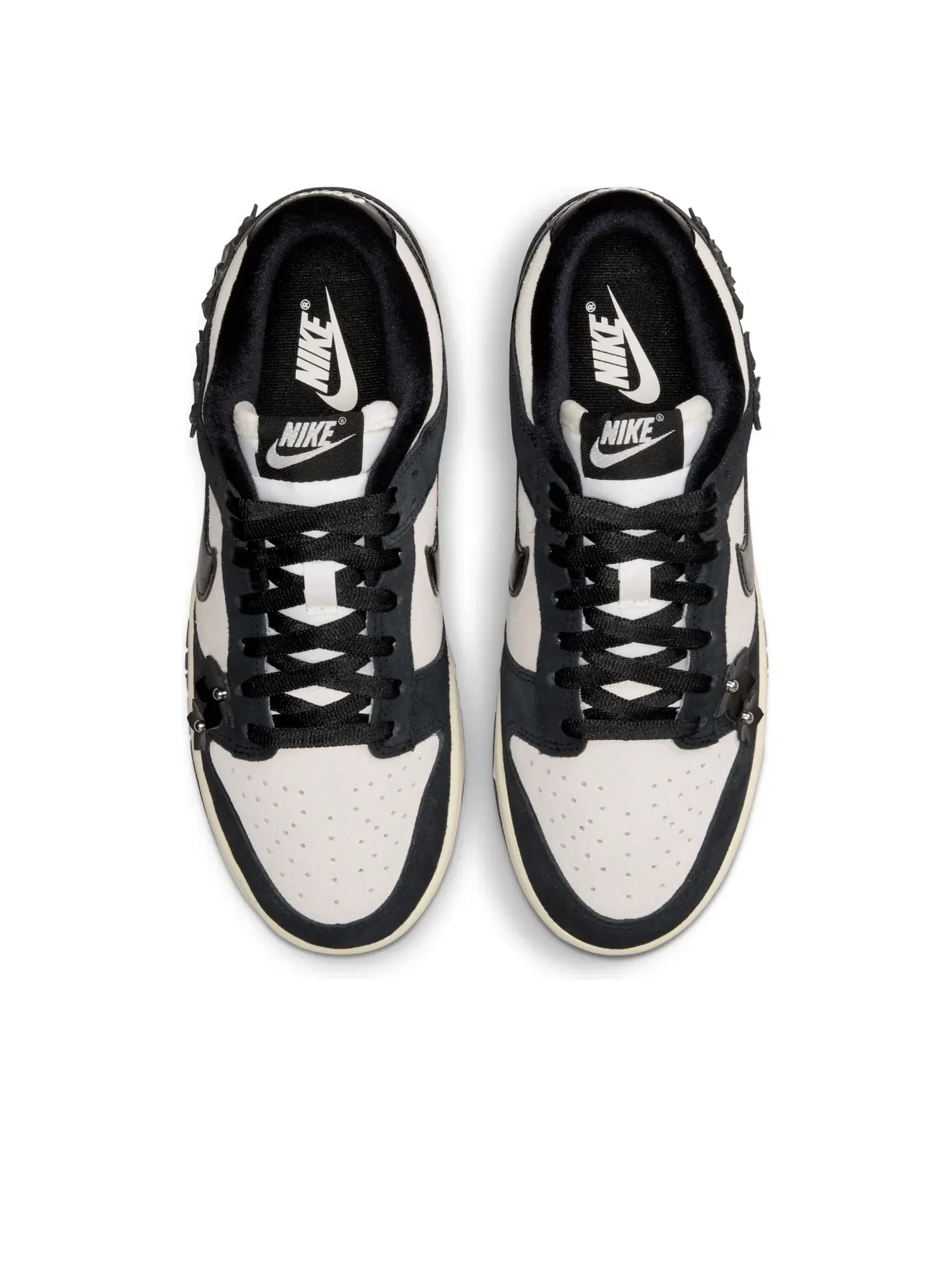 Женские кроссовки с кожаным верхом Dunk Low Florette Black White Nike — изображение 3 из 6, черный