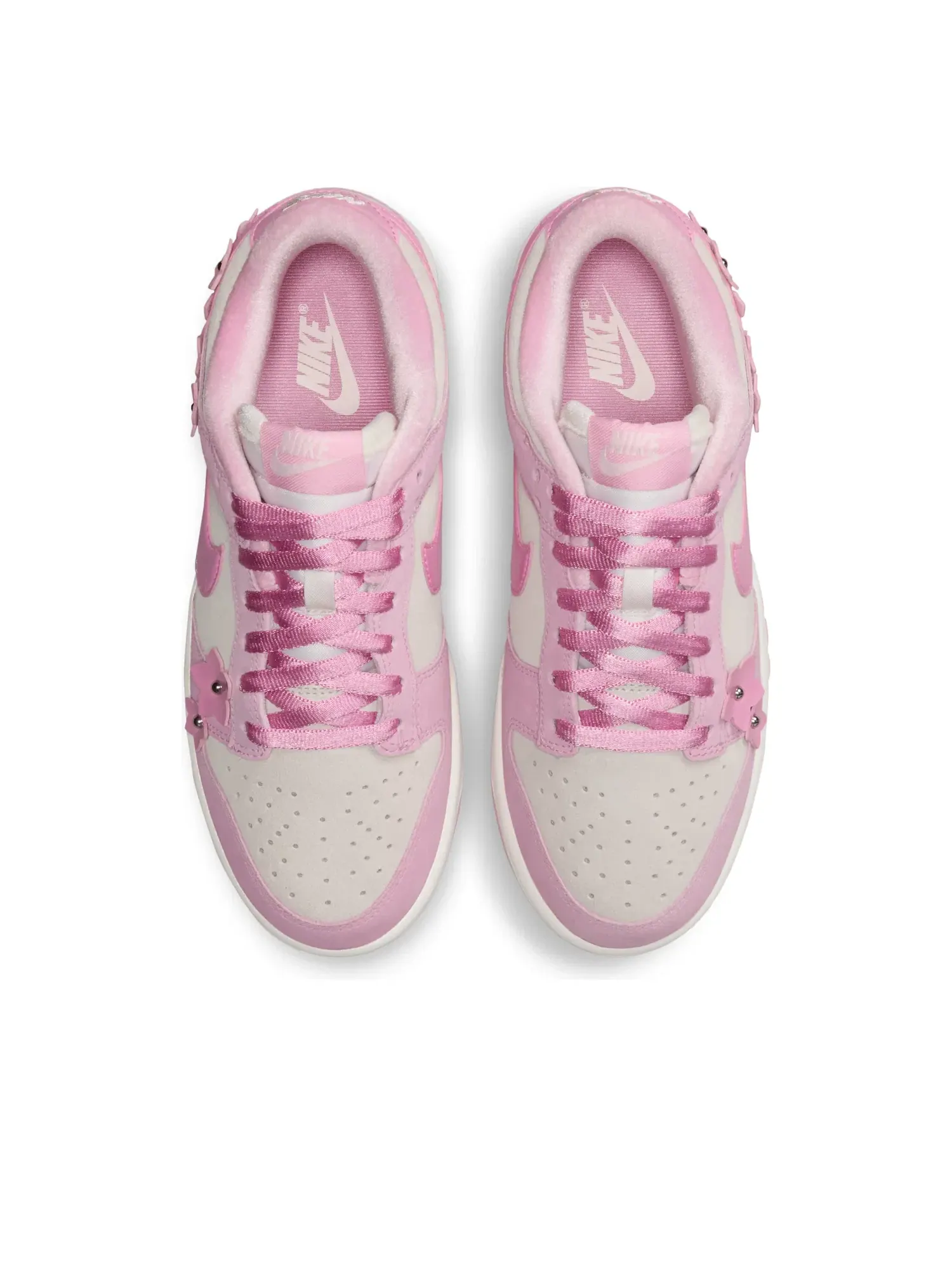Женские кроссовки с кожаным верхом Nike Dunk Low SE Florette - Pink Rise — изображение 3 из 6, розовый