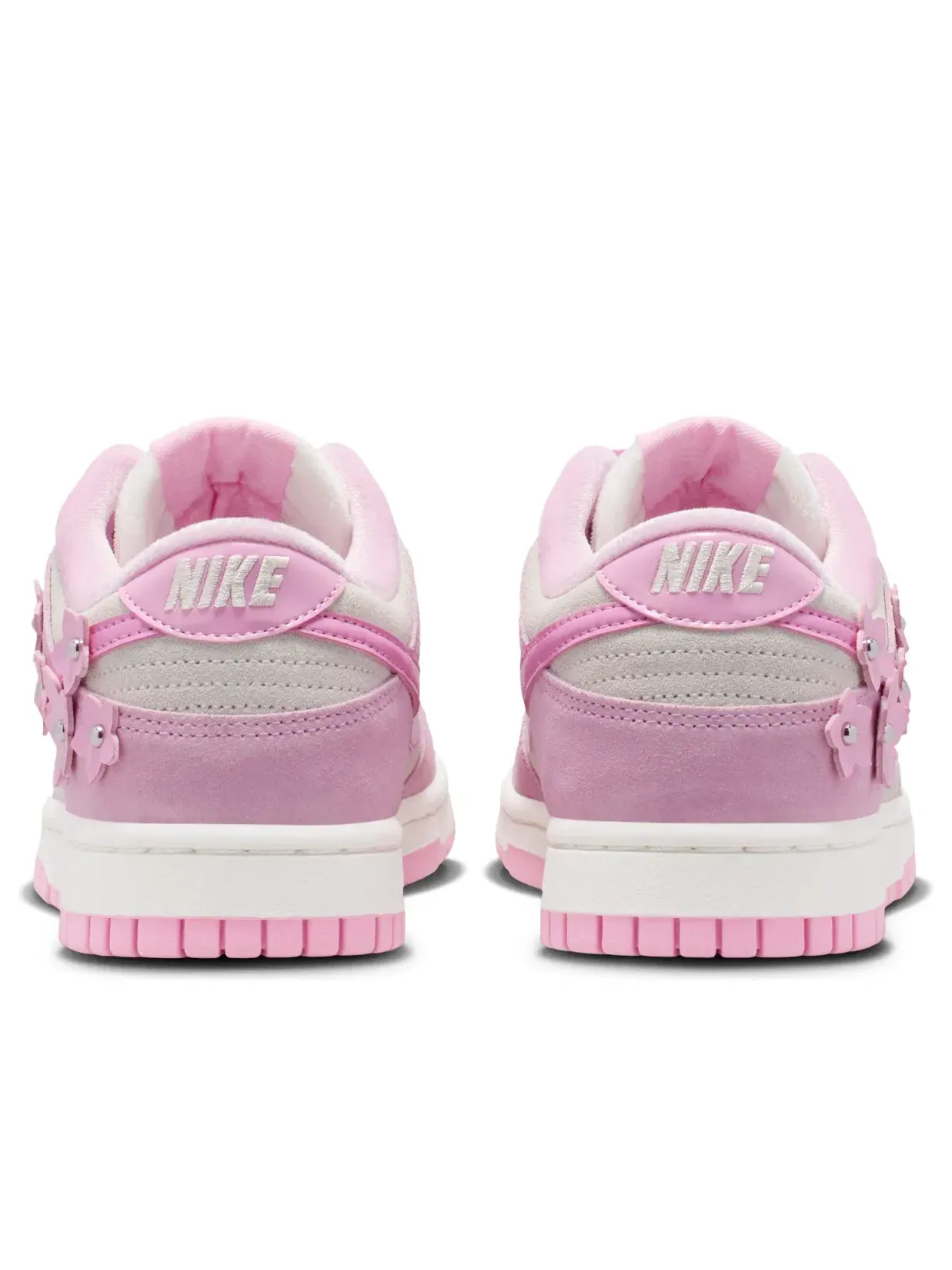 Женские кроссовки с кожаным верхом Nike Dunk Low SE Florette - Pink Rise — изображение 4 из 6, розовый