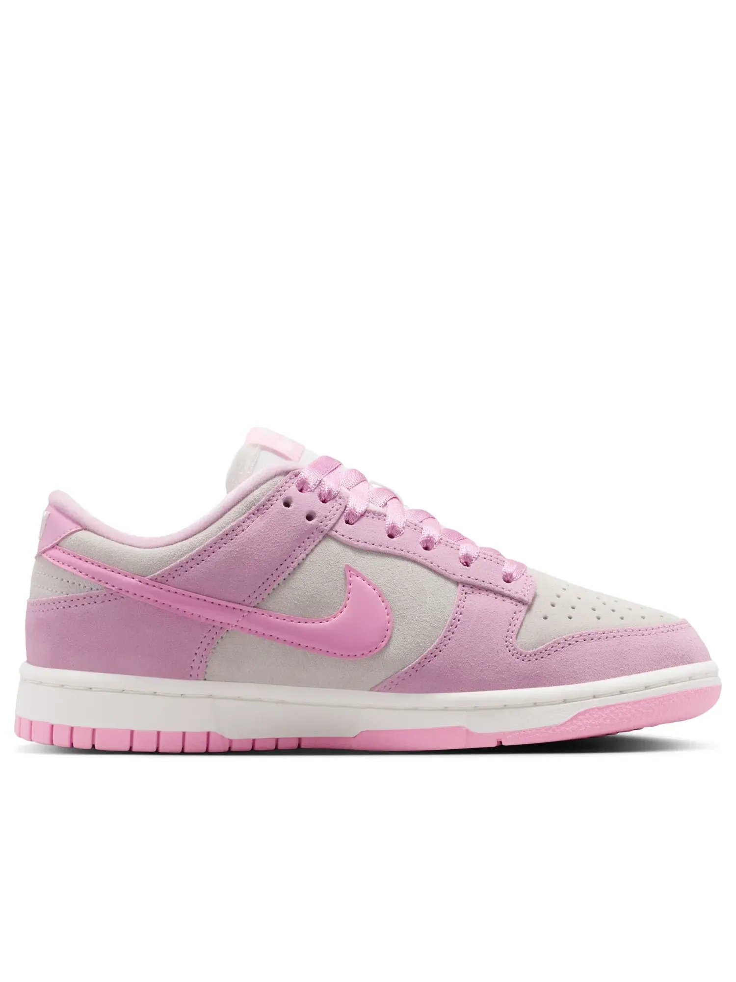 Женские кроссовки с кожаным верхом Nike Dunk Low SE Florette - Pink Rise — изображение 6 из 6, розовый