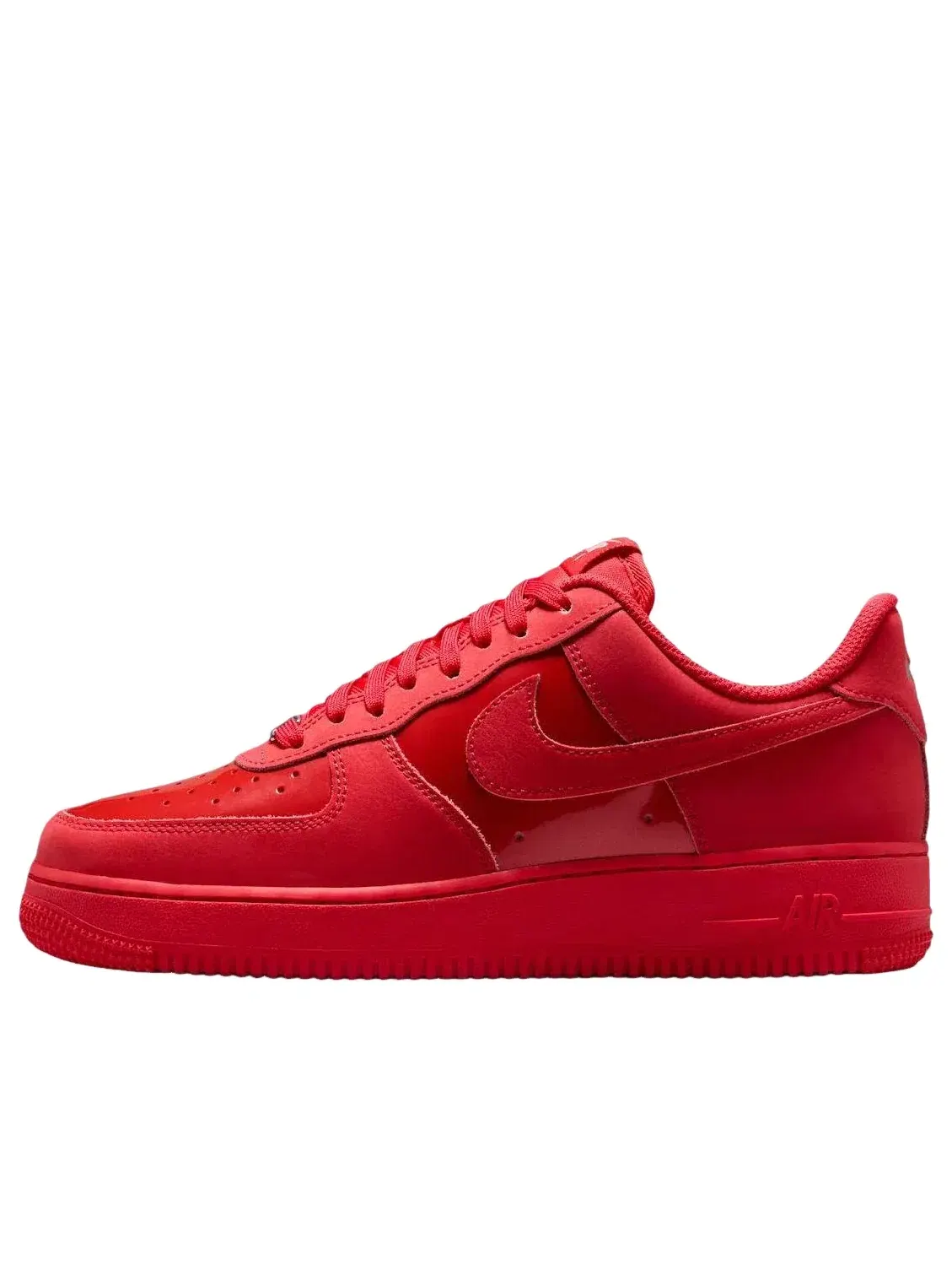 Женские кроссовки с лакированной кожей Air Force 1 Low Red Patent Nike — изображение 1 из 5, красный