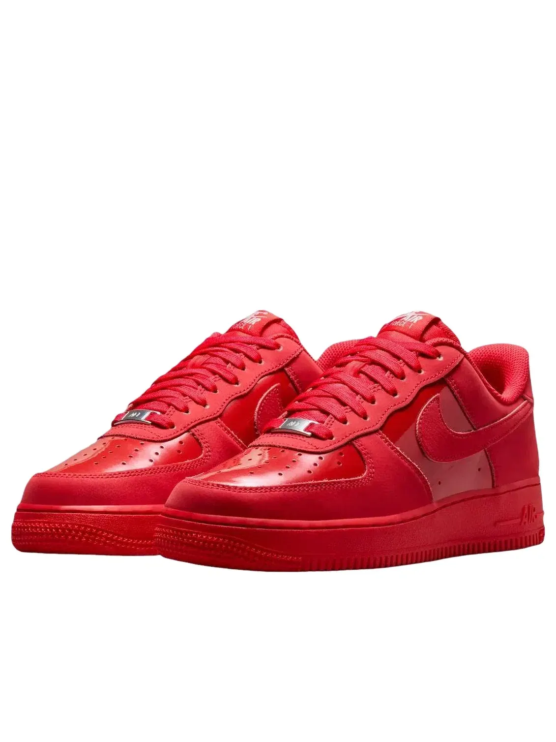 Женские кроссовки с лакированной кожей Air Force 1 Low Red Patent Nike — изображение 2 из 5, красный