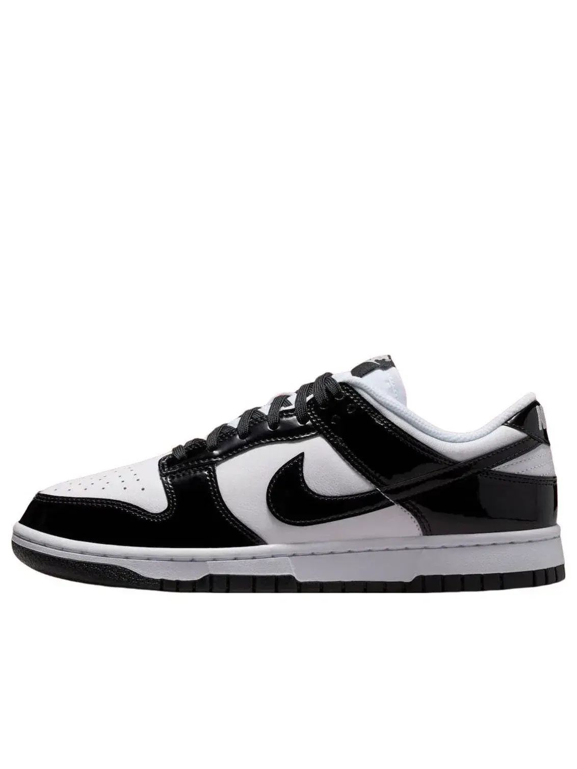 Женские кроссовки с лакированной кожей Nike Dunk Low Panda Patent — изображение 1 из 5, белый