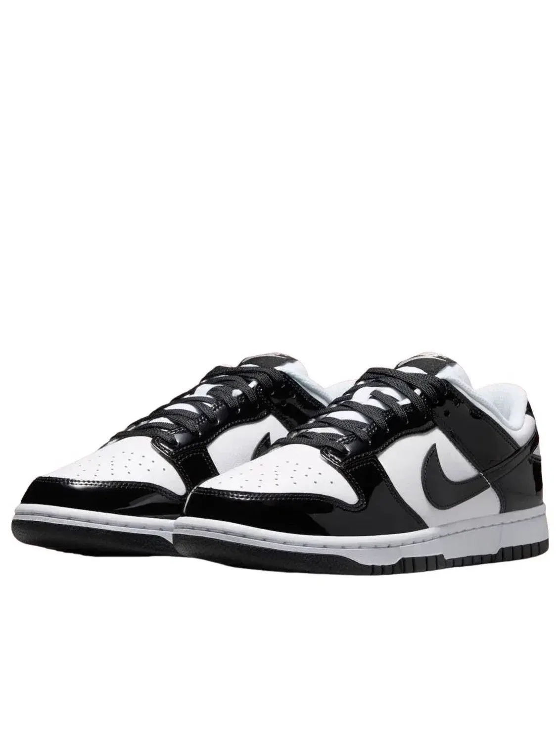 Женские кроссовки с лакированной кожей Nike Dunk Low Panda Patent — изображение 2 из 5, белый