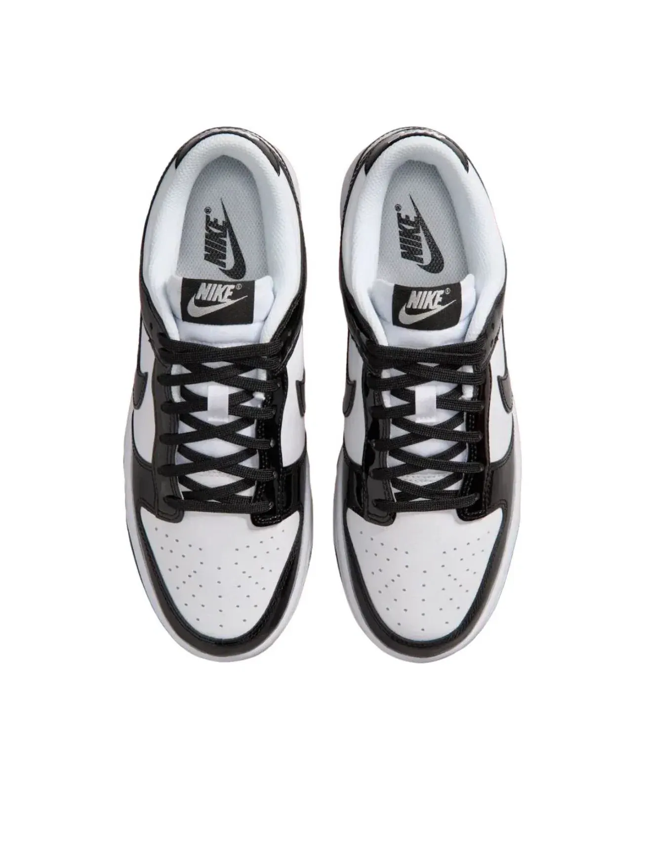 Женские кроссовки с лакированной кожей Nike Dunk Low Panda Patent — изображение 3 из 5, белый
