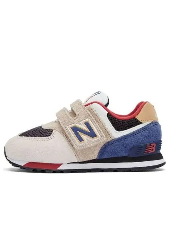 Беговые кроссовки New Balance 574 'Light Cream Dark Blue' — изображение 1 из 4, бежевый