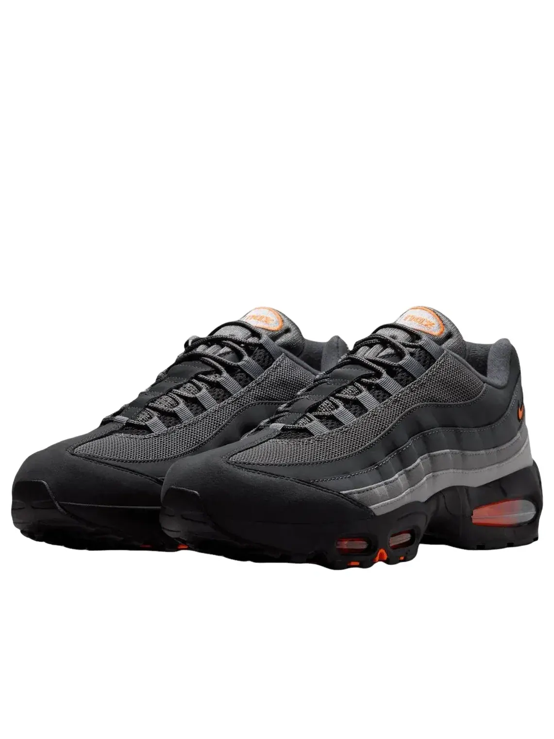 Мужские кроссовки с низким верхом Nike Air Max 95 Smoke Grey Total Orange — изображение 3 из 6, серый