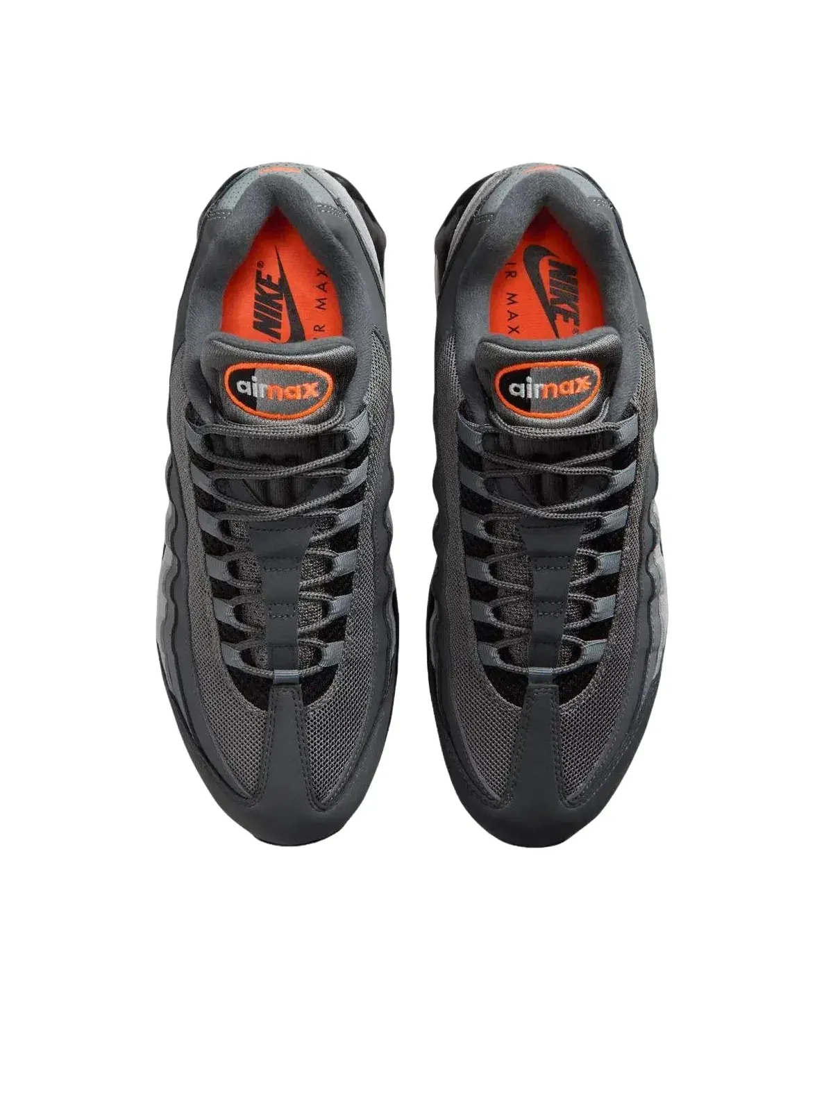 Мужские кроссовки с низким верхом Nike Air Max 95 Smoke Grey Total Orange — изображение 4 из 6, серый