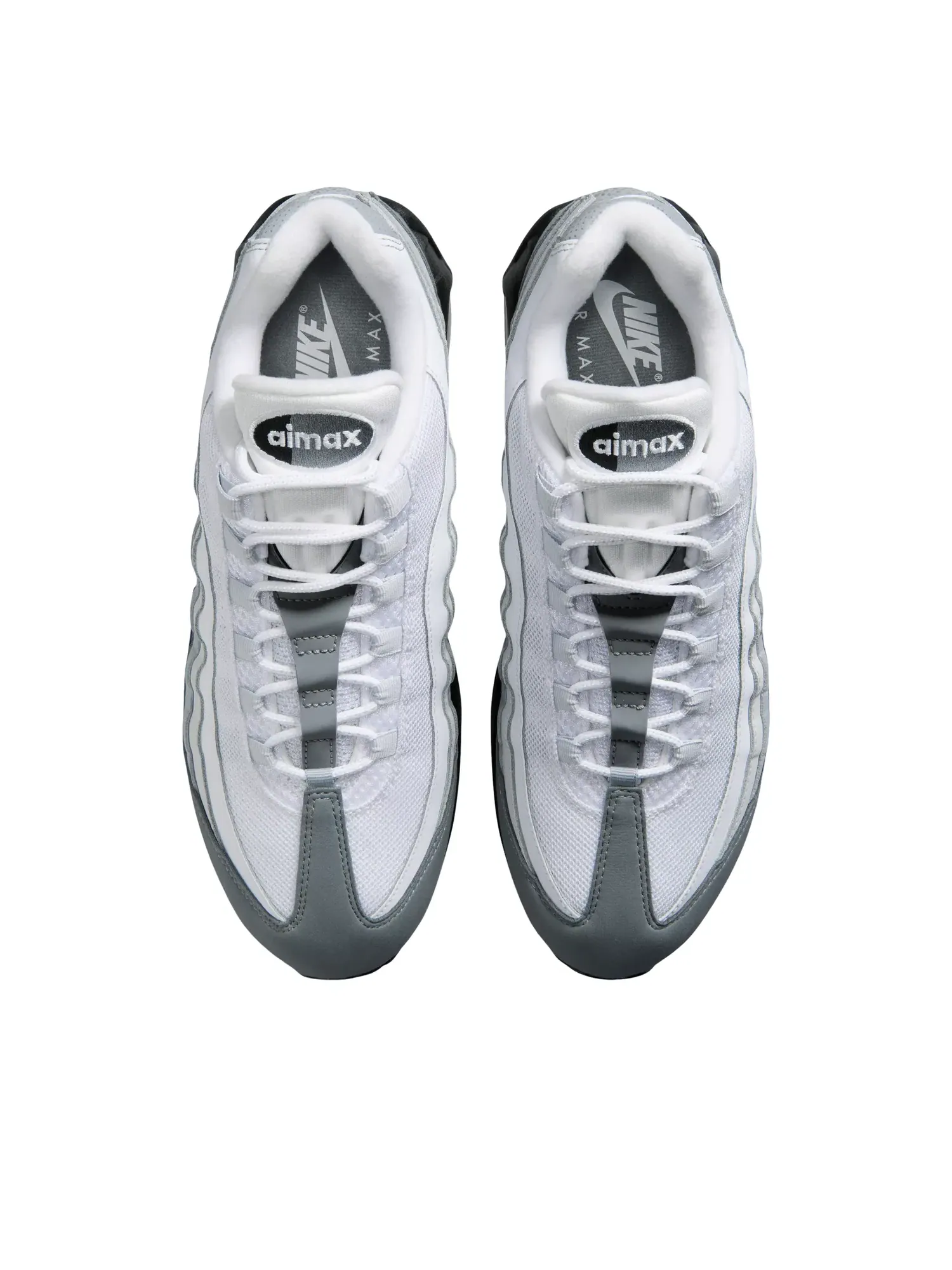 Мужские кроссовки с шнуровкой Pure Platinum Wolf Grey Nike Air Max 95 — изображение 2 из 6, серый