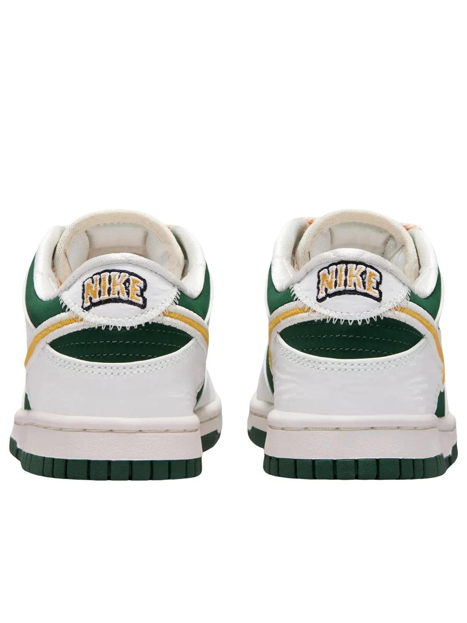 Детские кроссовки с кожаным верхом Nike Dunk Low LV8 Sail Fir University Gold — изображение 3 из 6, зеленый