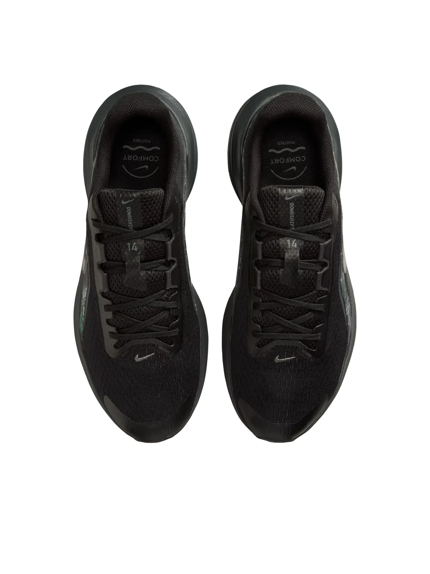 Мужские кроссовки для бега с шнуровкой Downshifter 14 Nike — изображение 2 из 6, черный