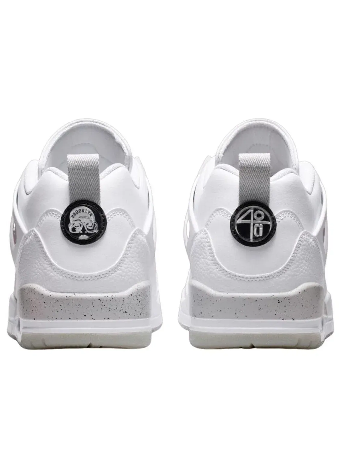 Мужские кроссовки с кожаным верхом Air Jordan Spizike Low White Cement — изображение 4 из 5, белый